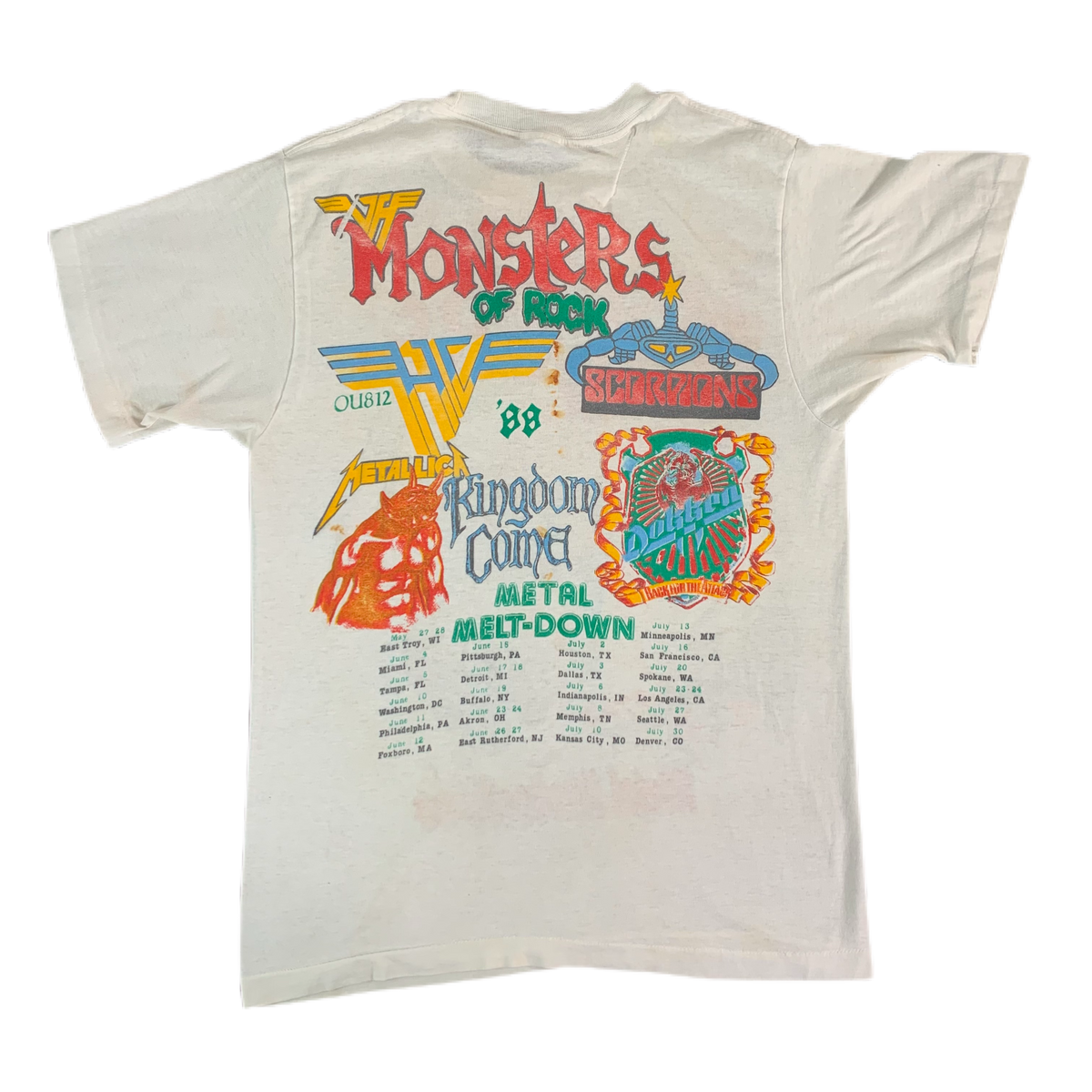 Vintage Monsters Of Rock “Metal Madness ‘88” Parking Lot T-Shirt