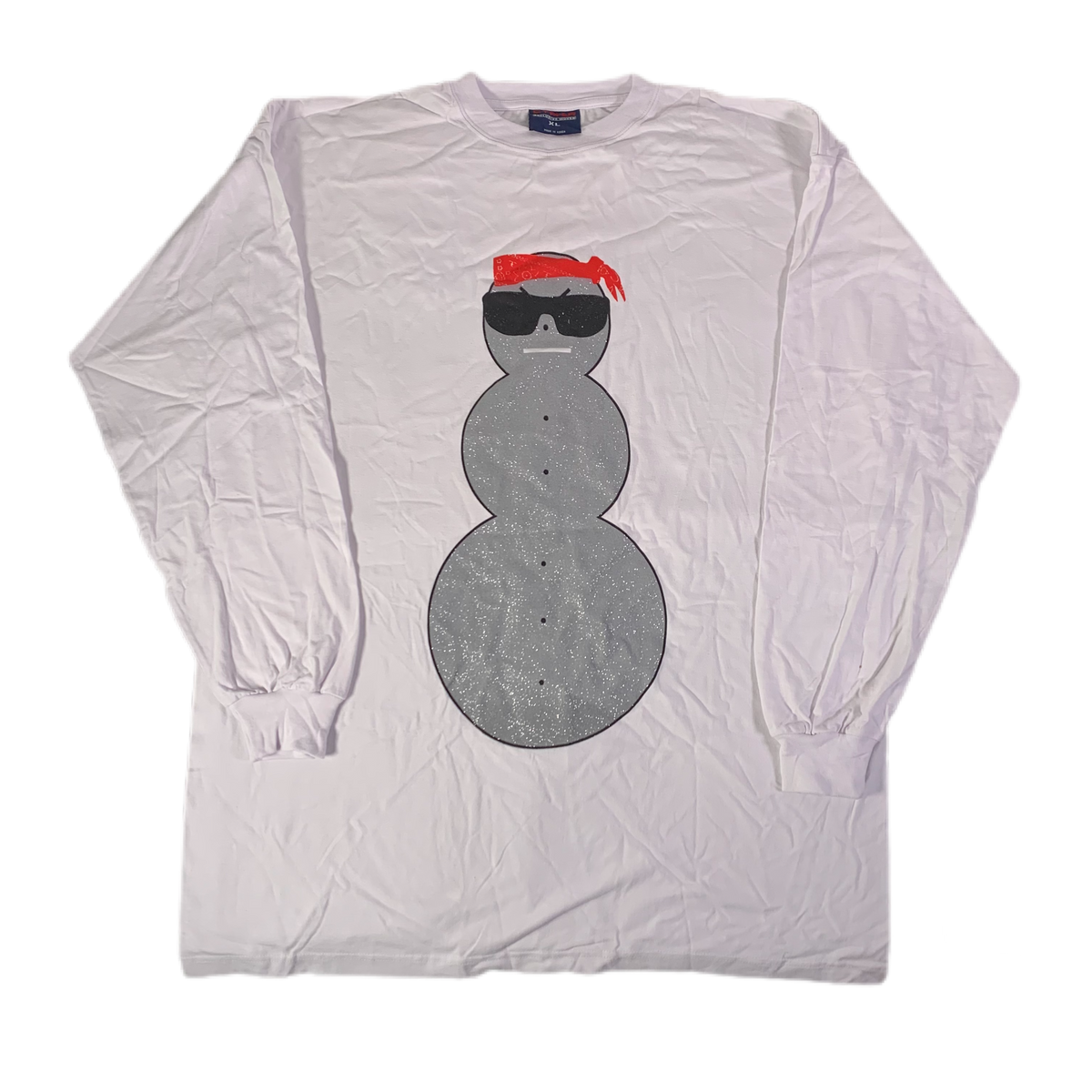 Vintage Young Jeezy &quot;Snowman&quot; Glitter Long Sleeve Shirt