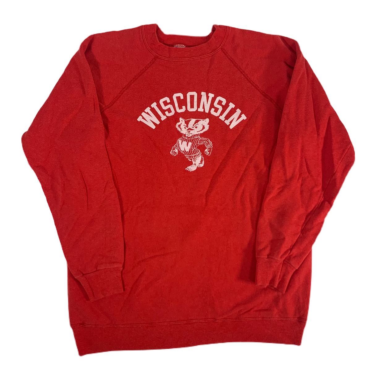 Vintage Champion &quot;Wisconsin Badgers&quot; Raglan Sweatshirt