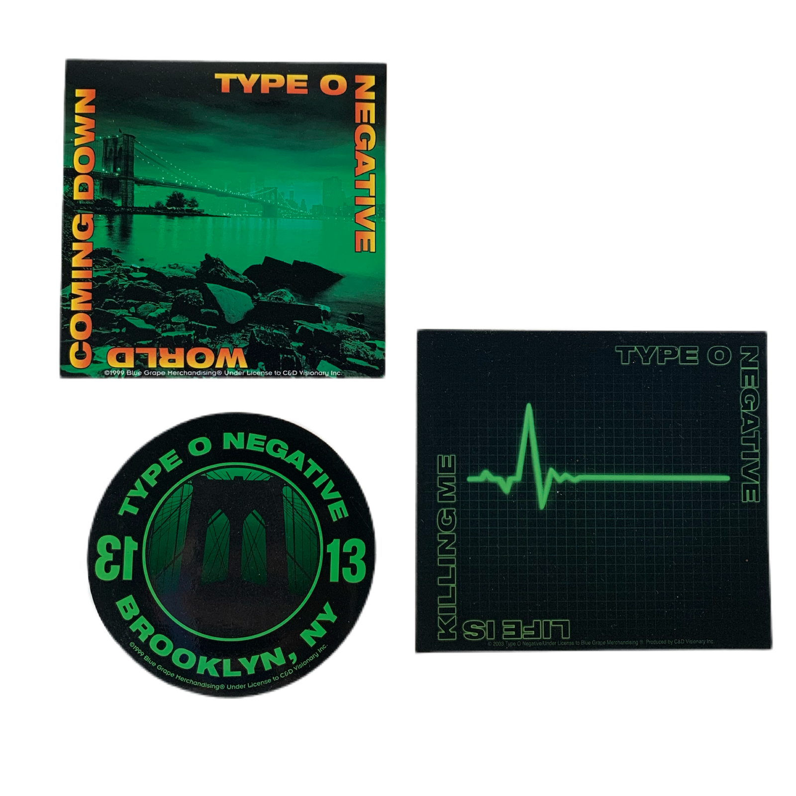 Vintage Type O Negative “Brooklyn, NY” Sticker Lot #1 - jointcustodydc