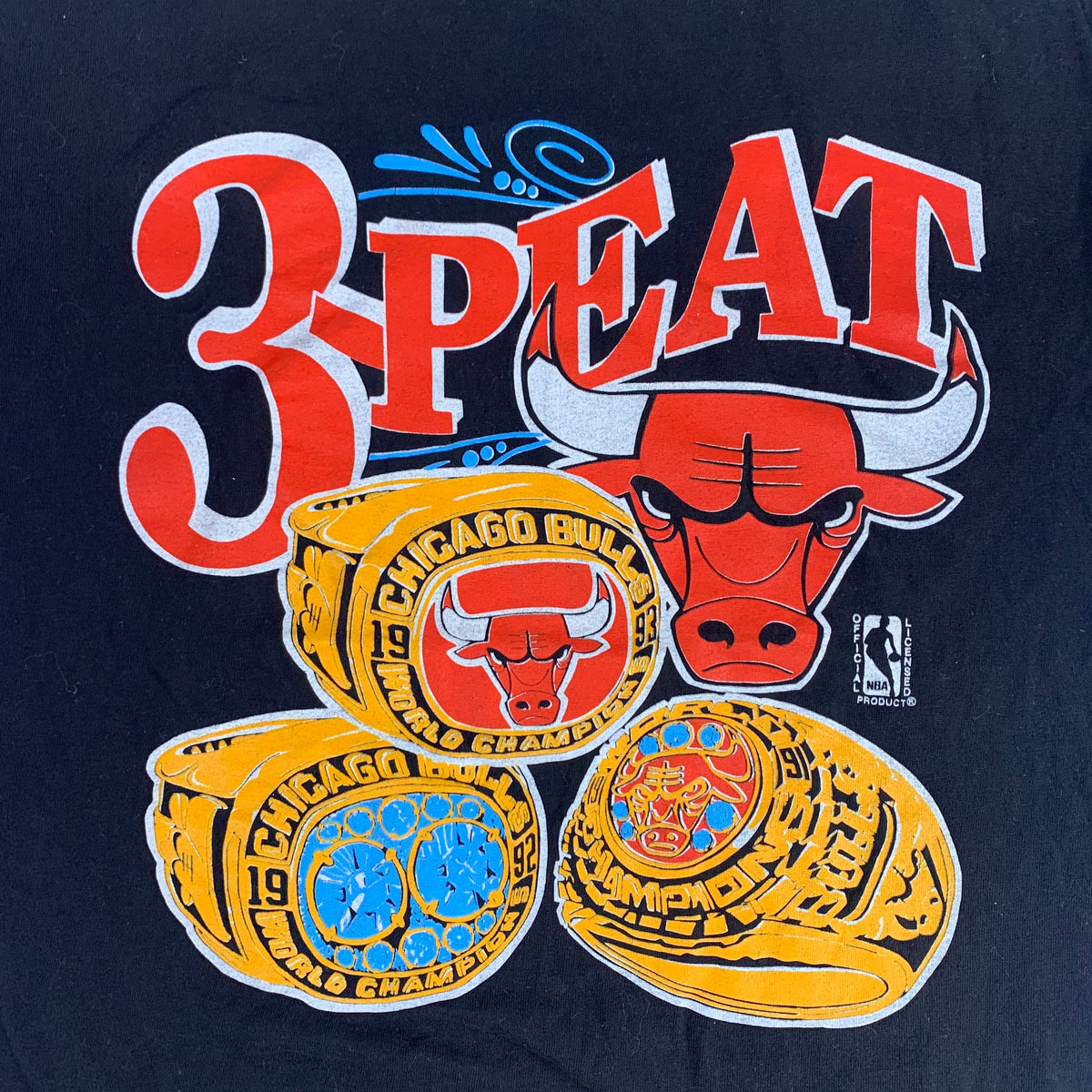 Vintage Chicago Bulls &quot;3-Peat&quot; T-Shirt