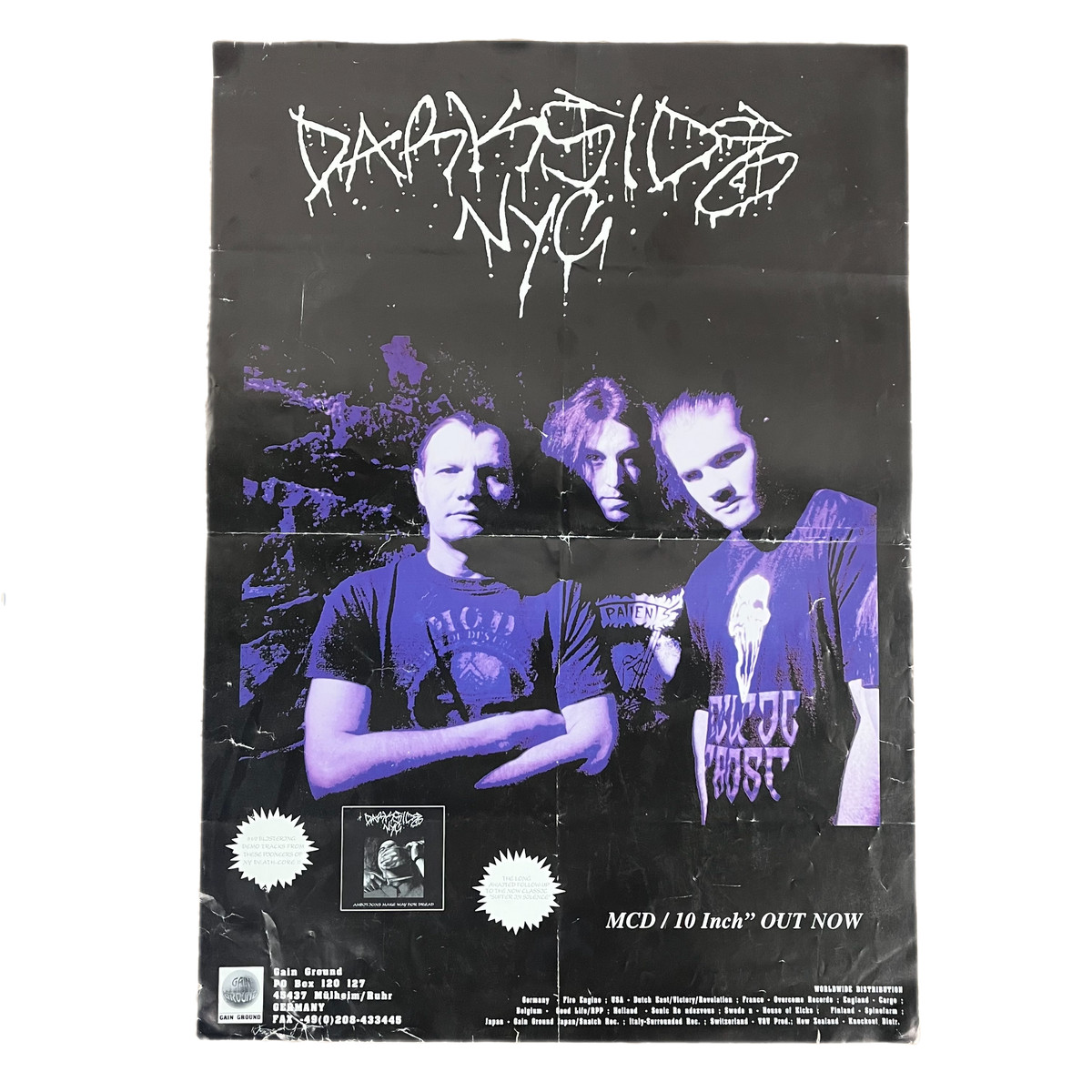 Vintage Darkside NYC &quot;Ambitions Make Way For Dread&quot; Promotional Poster