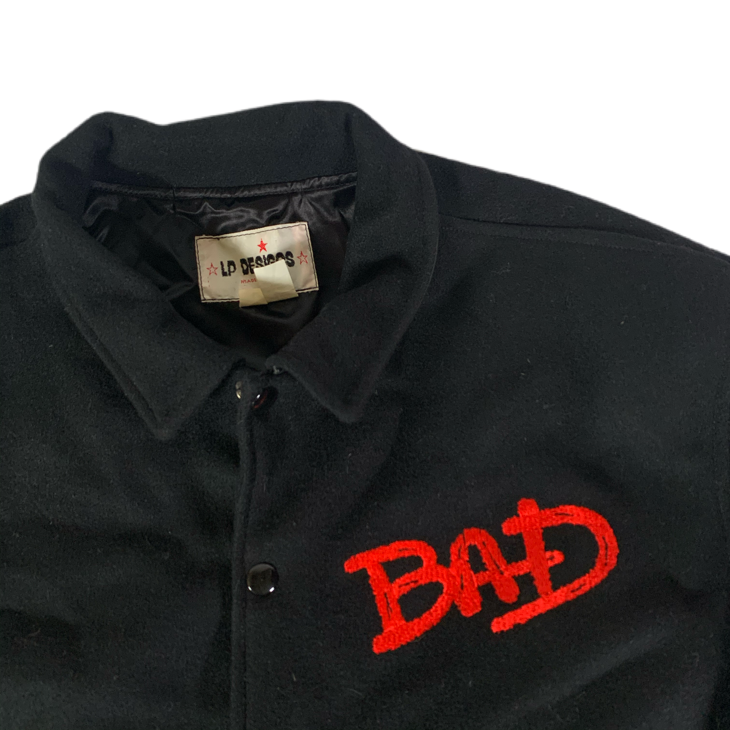 Black Leather Jacket For Men : Michael Jackson Bad Vintage