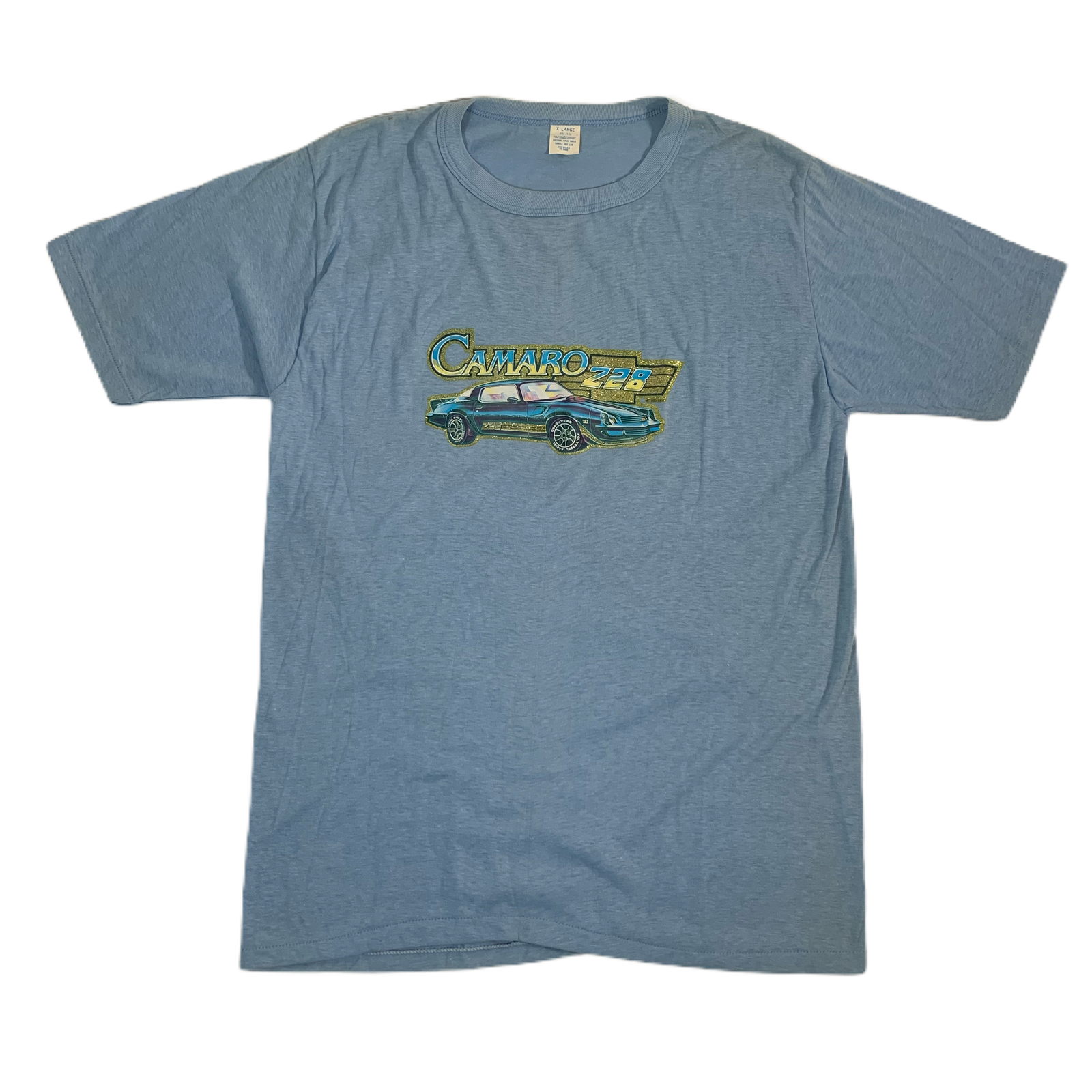 Vintage Iron-On Camaro “Z28” Glitter T-Shirt - jointcustodydc