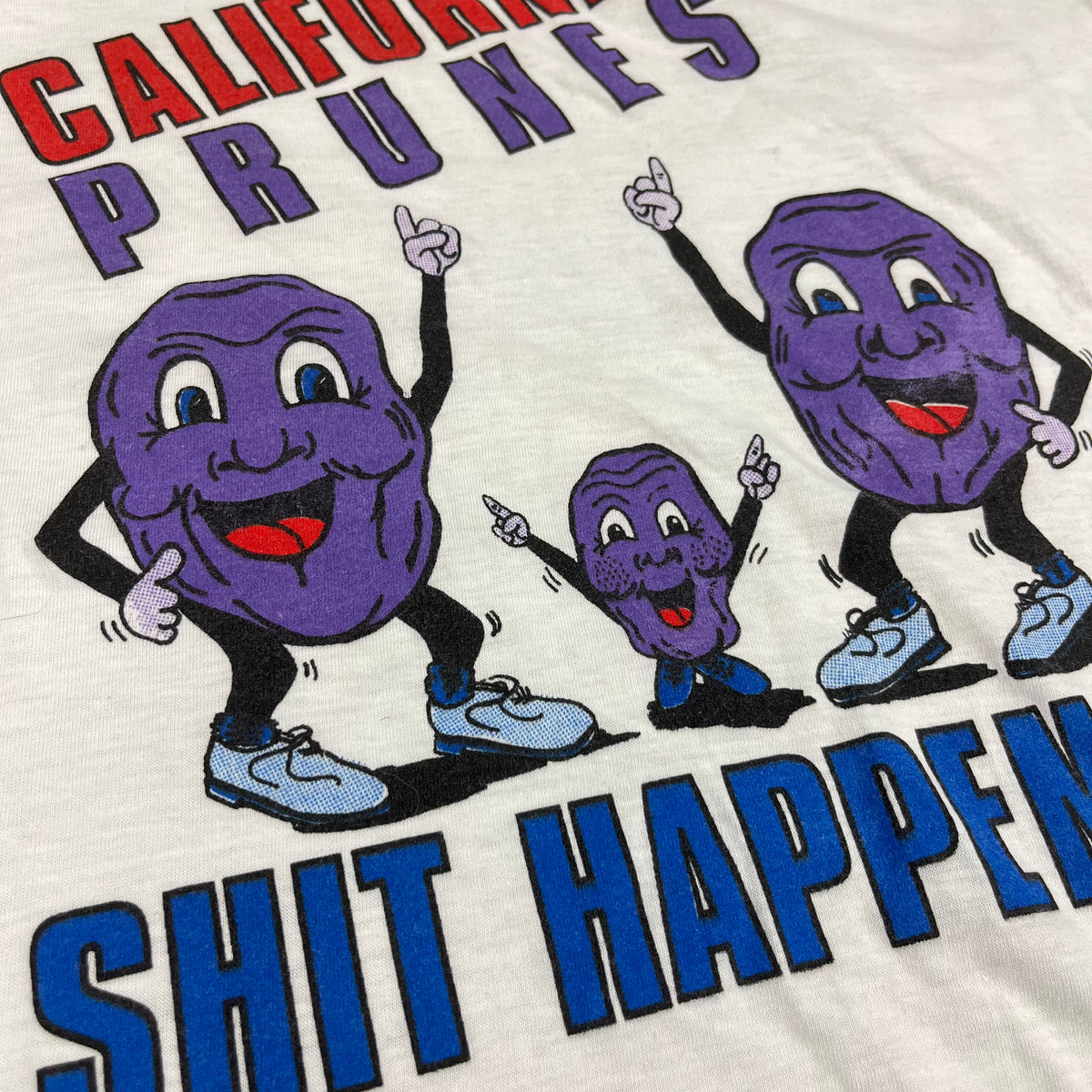 Vintage California Prunes &quot;Shit Happens!!&quot; T-Shirt