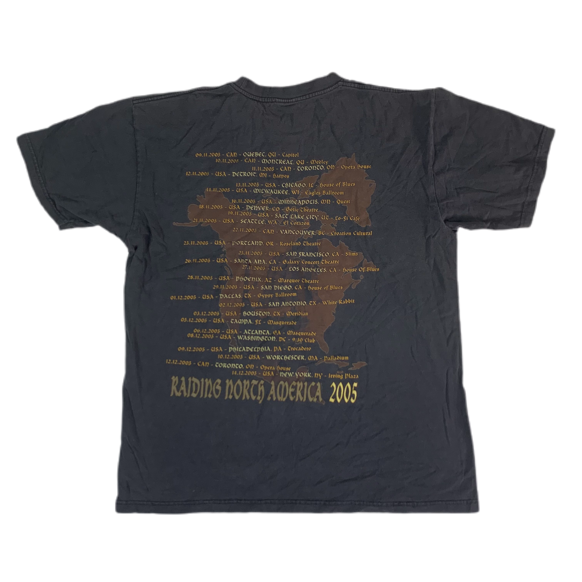 Vintage Amon Amarth &quot;Raiding North America&quot; T-Shirt