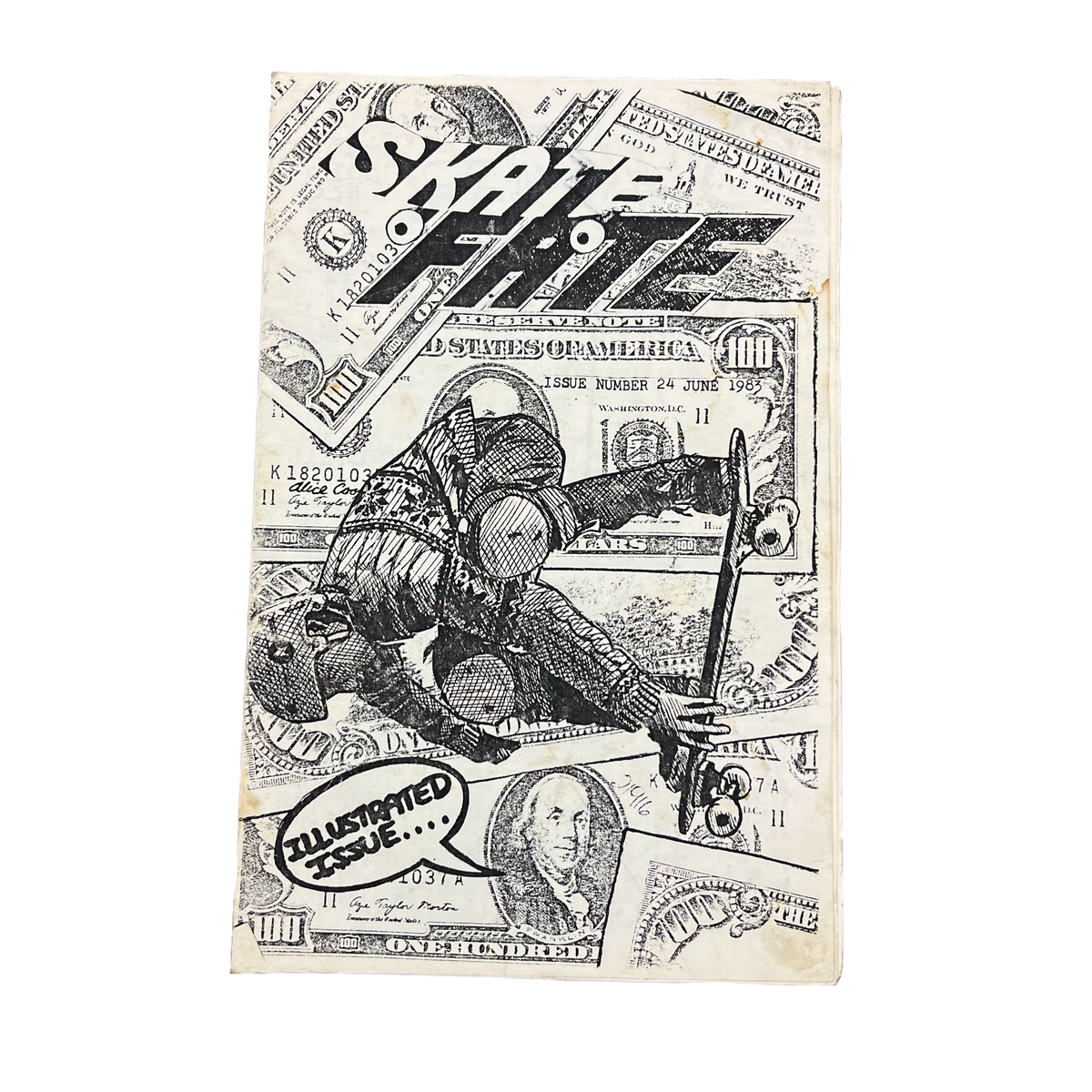 Vintage Skate Fate &quot;The Illustrated Issue&quot; #24 The Skateboard Ragazine