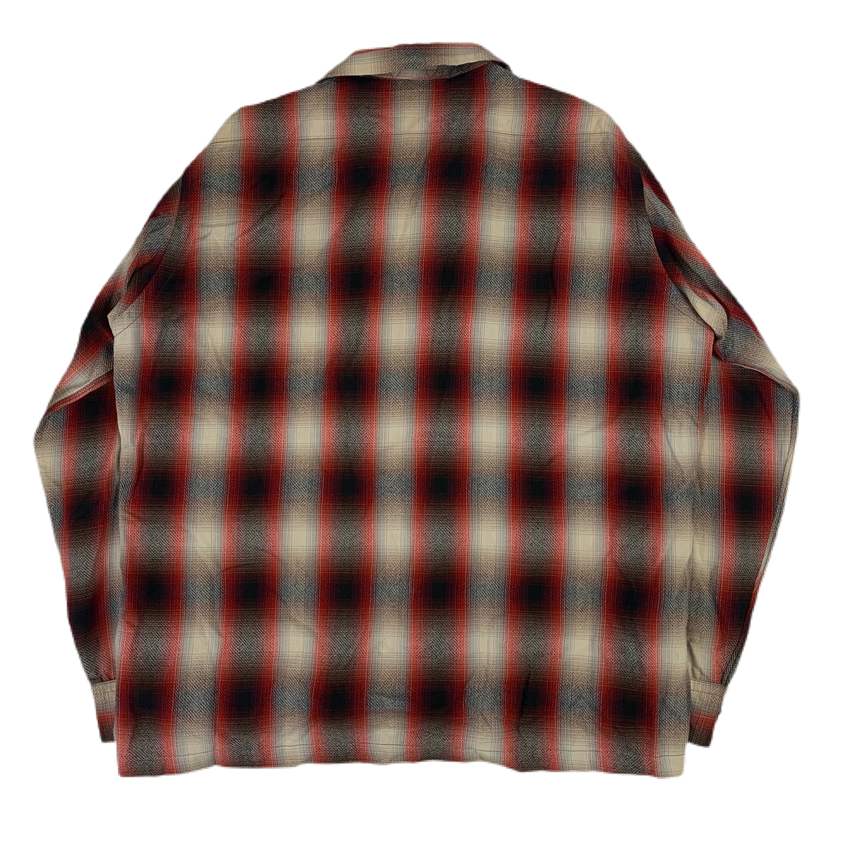 Vintage Game And Lake &quot;Shadow Plaid&quot; Wool Loop Collar Shirt