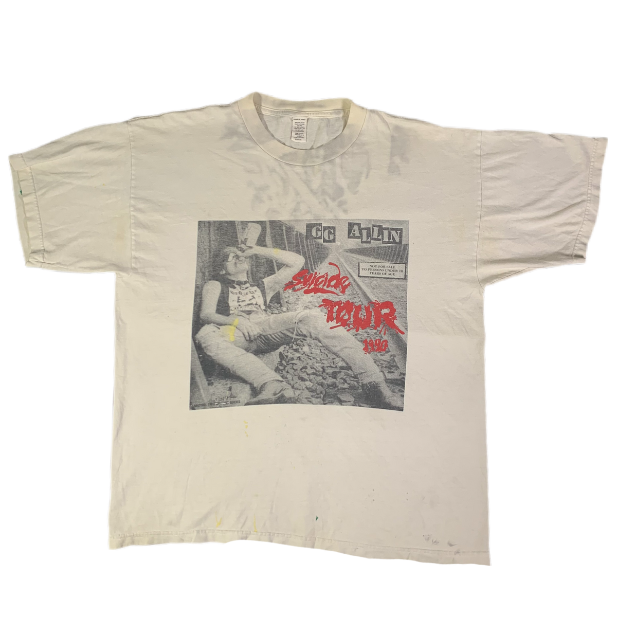 Vintage GG Allin &quot;1990 Suicide Tour&quot; T-Shirt