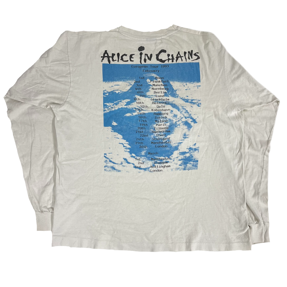 Vintage Alice In Chains &quot;DIRT&quot; Long Sleeve European Tour Shirt