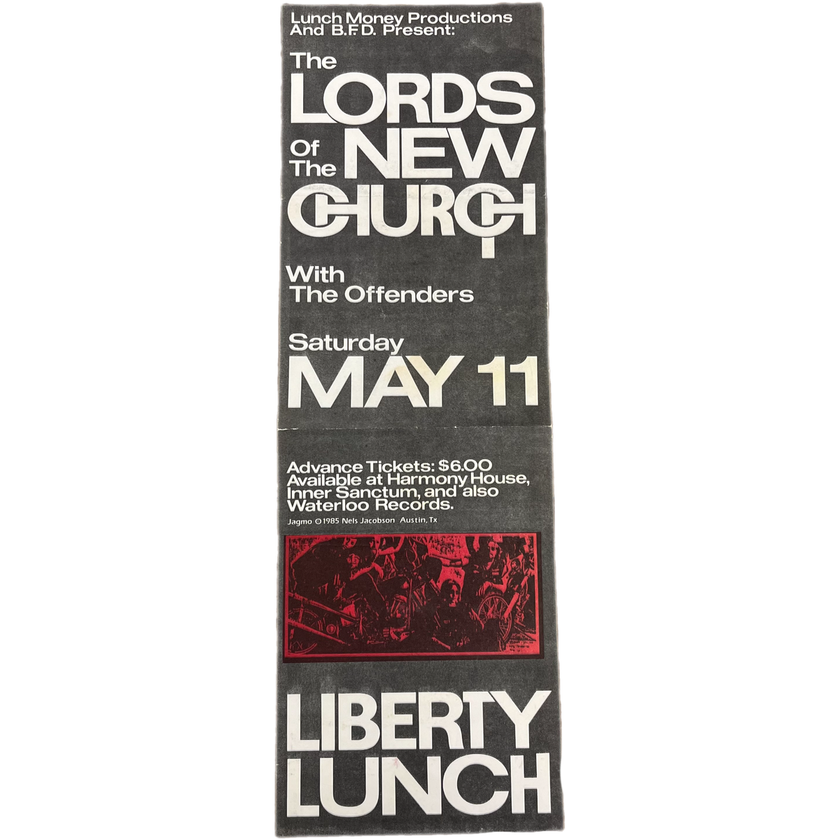 Vintage Lords Of The New Church The Offenders &quot;Liberty Lunch&quot; Texas Flyer