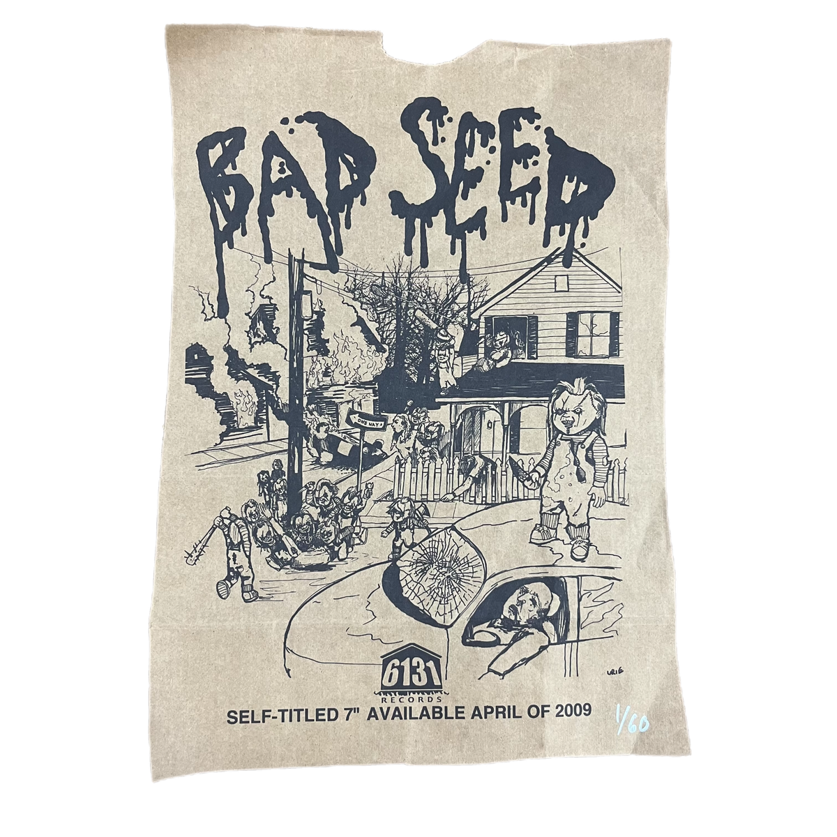 Bad Seed &quot;Self-Titled&quot; #1/60 Paper Bag Promo Poster