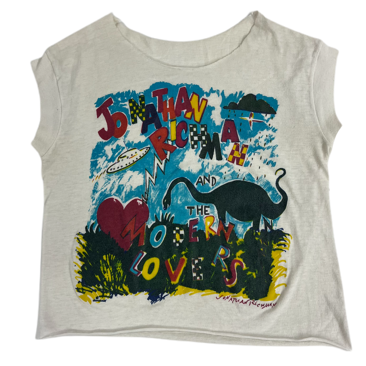 Vintage Jonathan Richman And The Modern Lovers &quot;Painting&quot; Sleeveless Shirt
