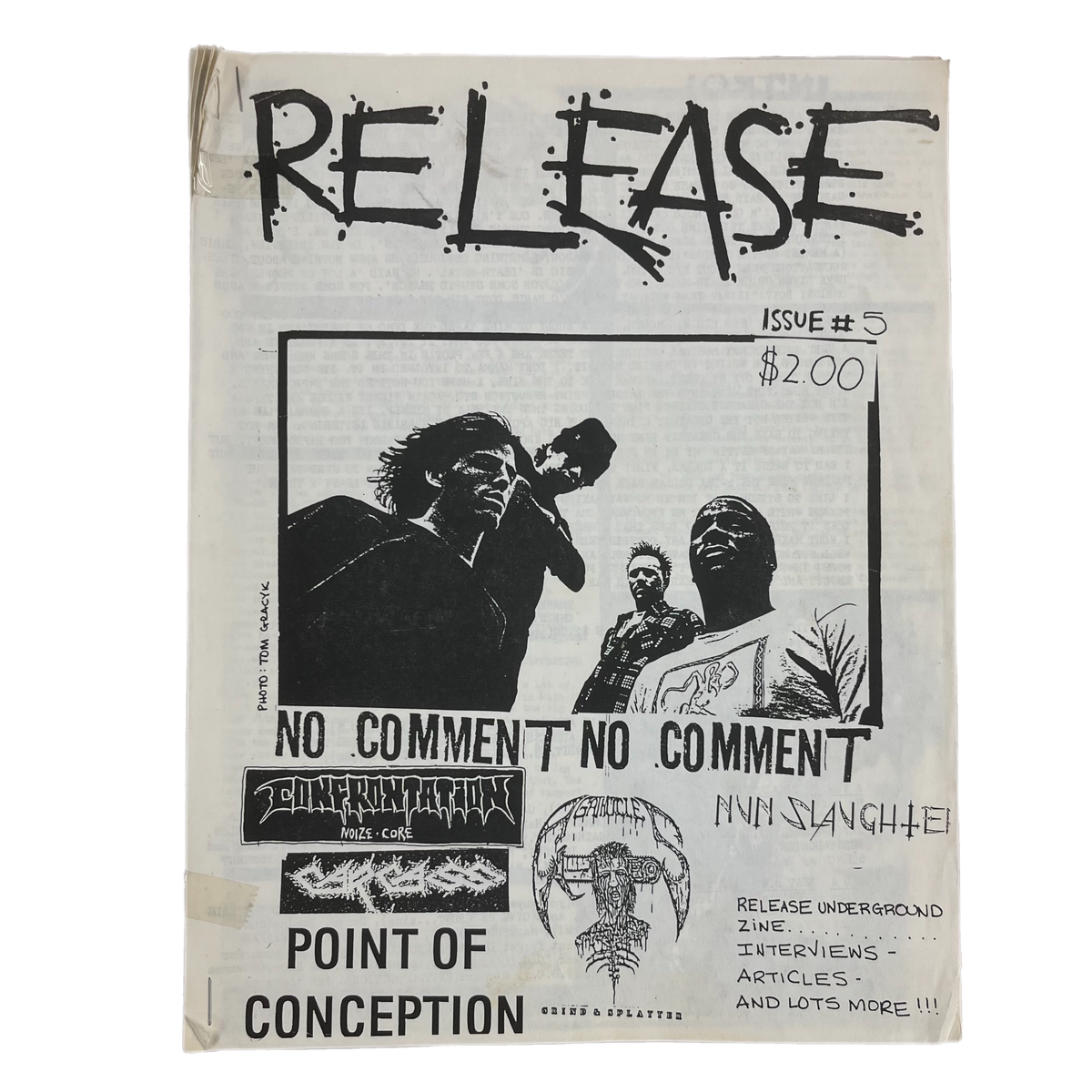Vintage Release &quot;Issue #5&quot; No Comment Hardcore Zine