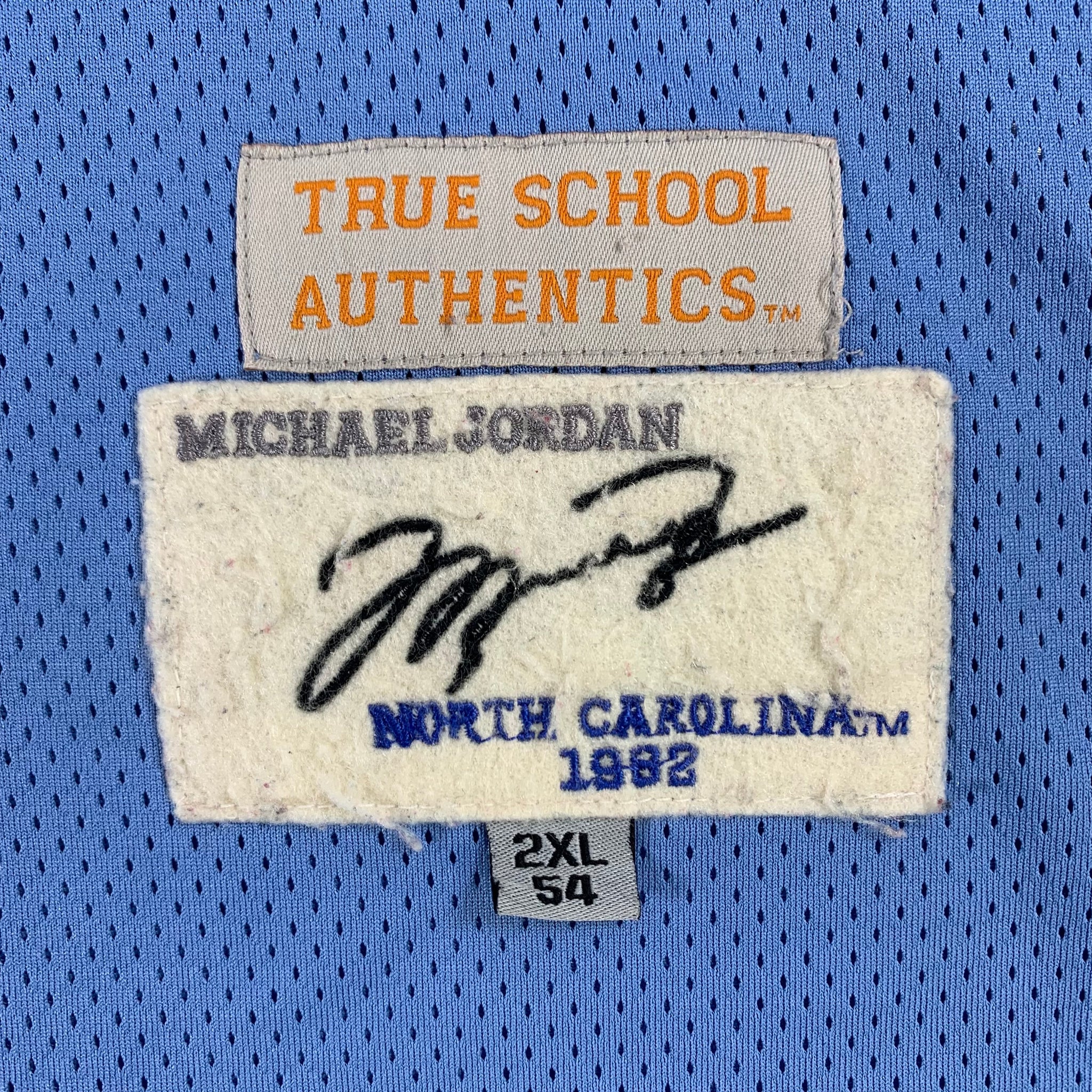 Michael Air Jordan #23 Jumpman Blue/Orange Distressed Basketball Jersey XXL