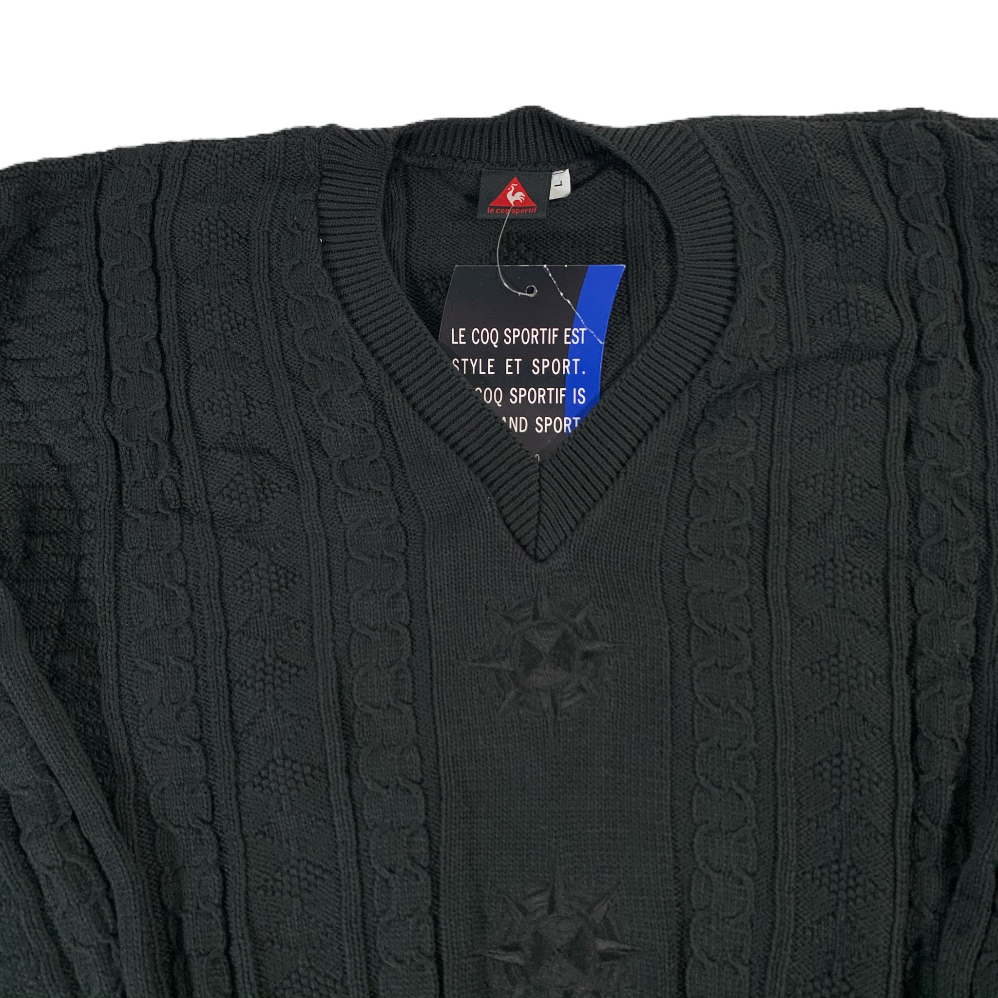 Vintage Le Coq Sportif Cable Knit Sweater jointcustodydc