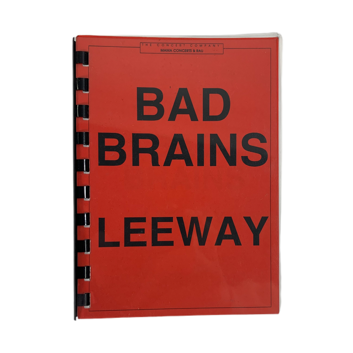 Vintage Bad Brains Leeway &quot;European&quot; Tour Book