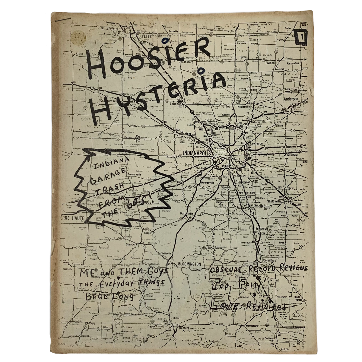 Vintage Hoosier Hysteria Vol. 1 &quot;Indiana Garage Thrash&quot; Underground Fanzine