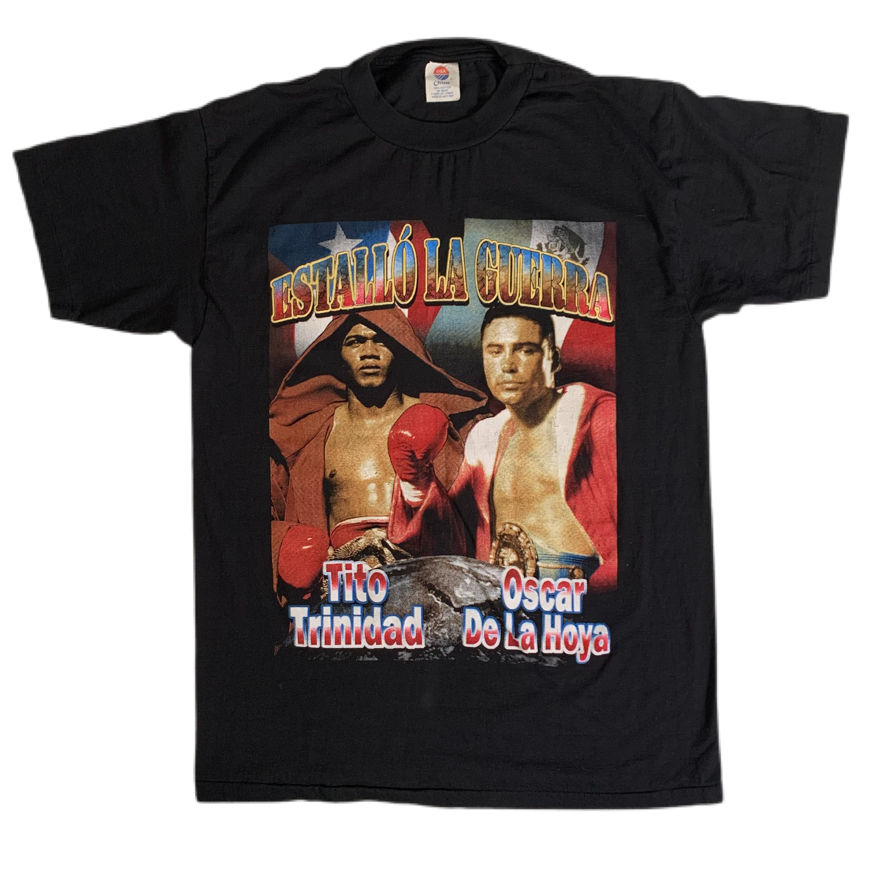 Vintage 1999 outlet De La Hoya vs Trinidad Boxing SS T-Shirt: Size XL (24 x 27)