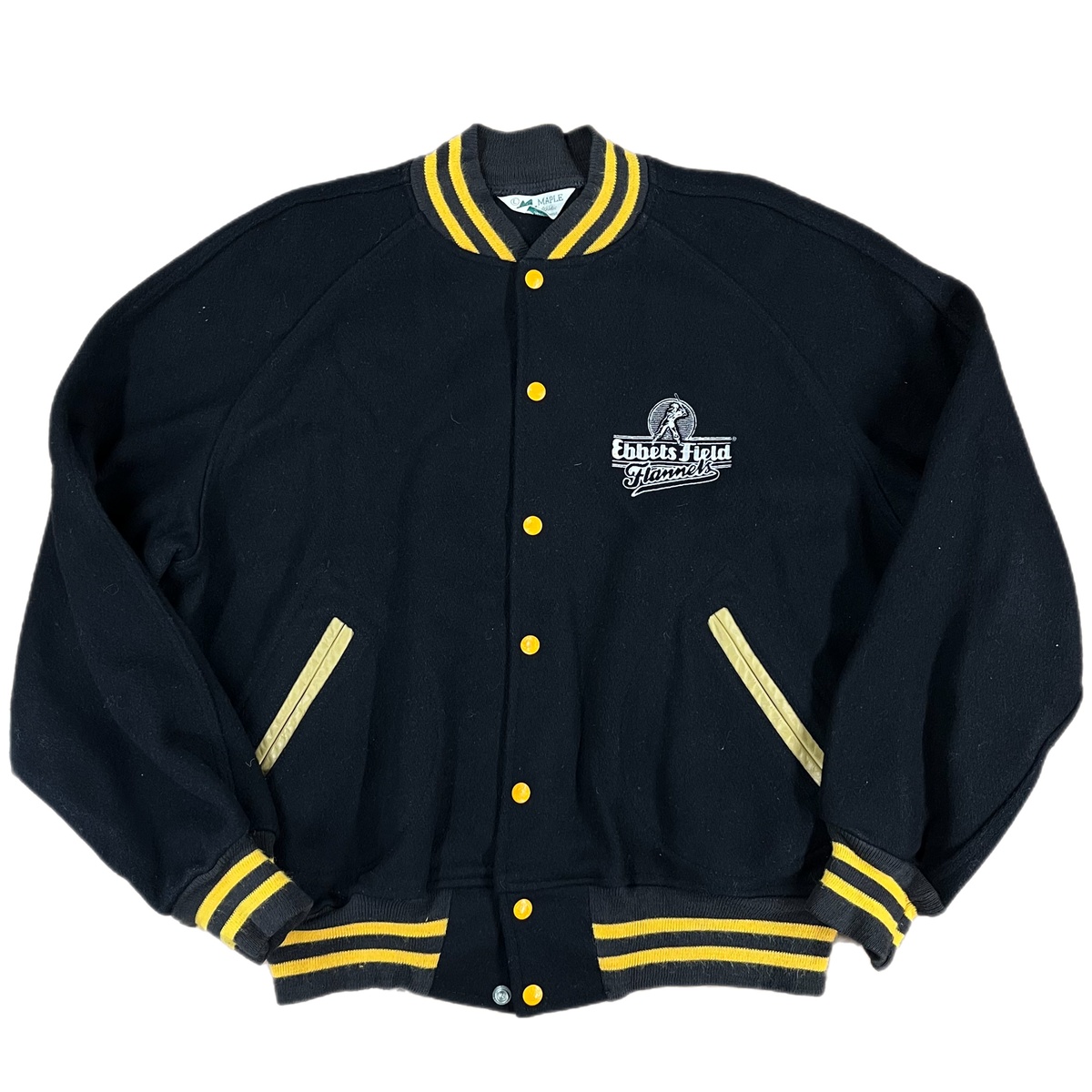 Vintage Ebbets Field Flannels &quot;Maple&quot; Wool Varsity Jacket