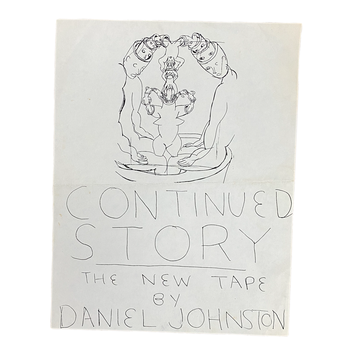 Vintage Daniel Johnston &quot;Continued Story&quot; Flyer