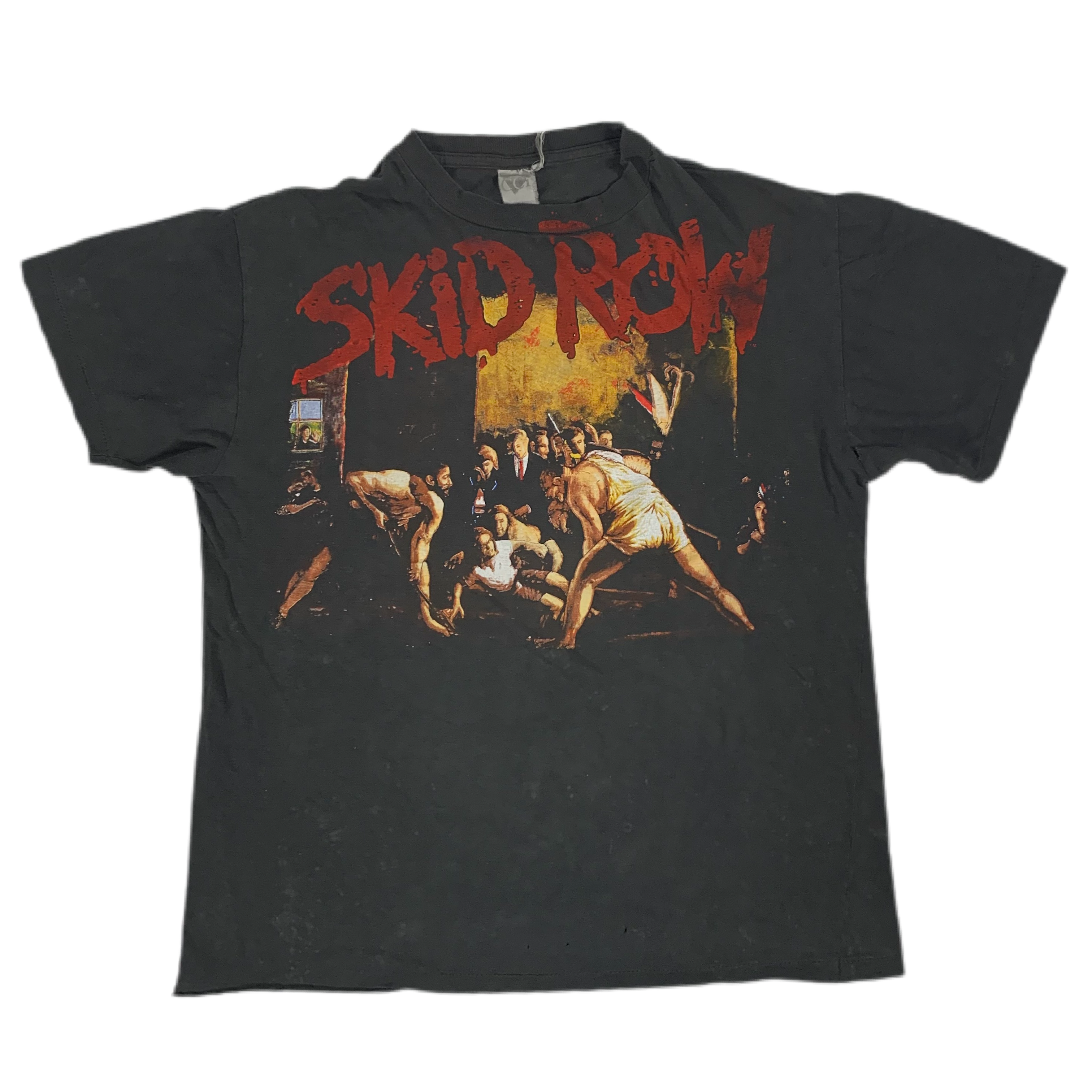 トップス 90S SKID ROW SLAVE TO THE GRIND tee VINTAGE 90s SKID ROW SLAVE TO THE GRIND FULLPRINT TEE SHIRT