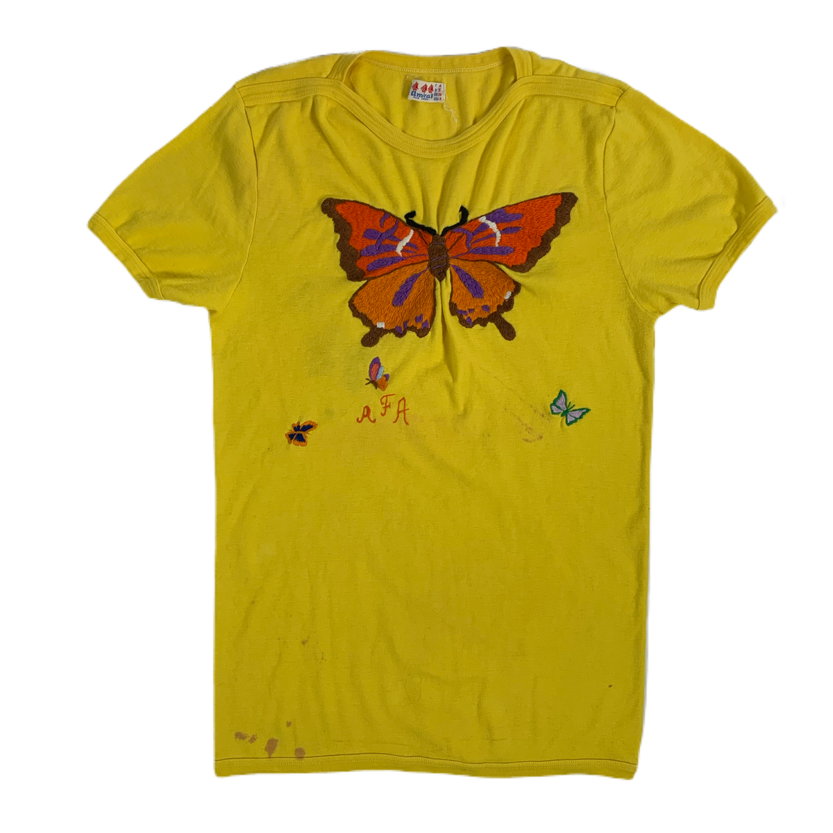 Vintage Original Amiral Embroidered Butterfly Shirt