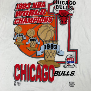 Vintage 90`s 1993 NBA Finals Chicago Bulls NBA 1993 World Champions Shirt -  Ink In Action