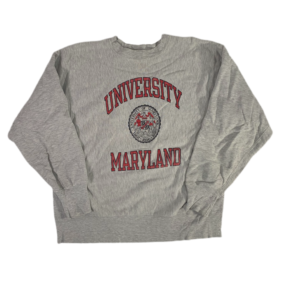 Vintage University Of Maryland &quot;Terps&quot; Champion Reverse Weave Crewneck Sweatshirt