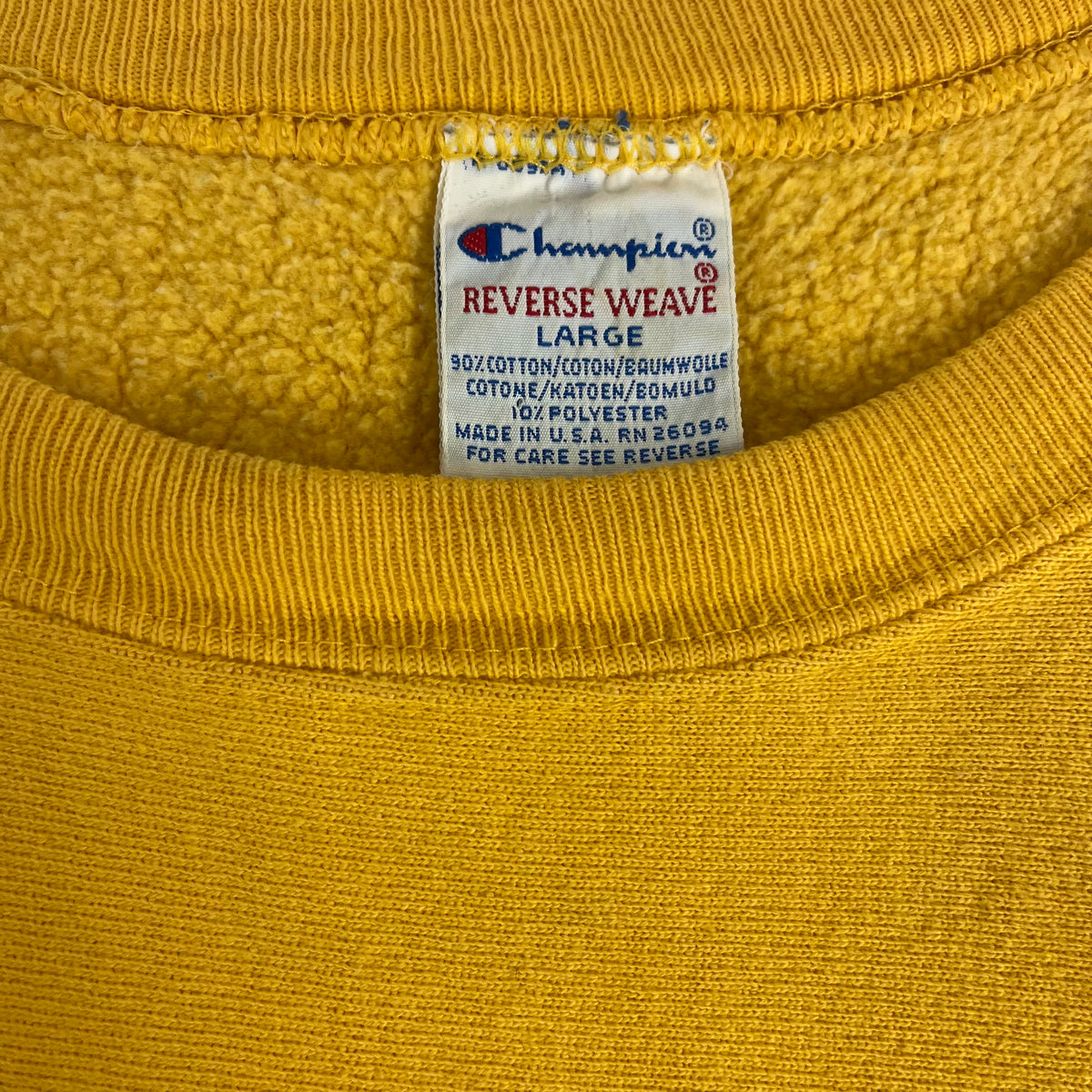 Vintage Champion Reverse Weave &quot;Yellow&quot; Crewneck Sweatshirt