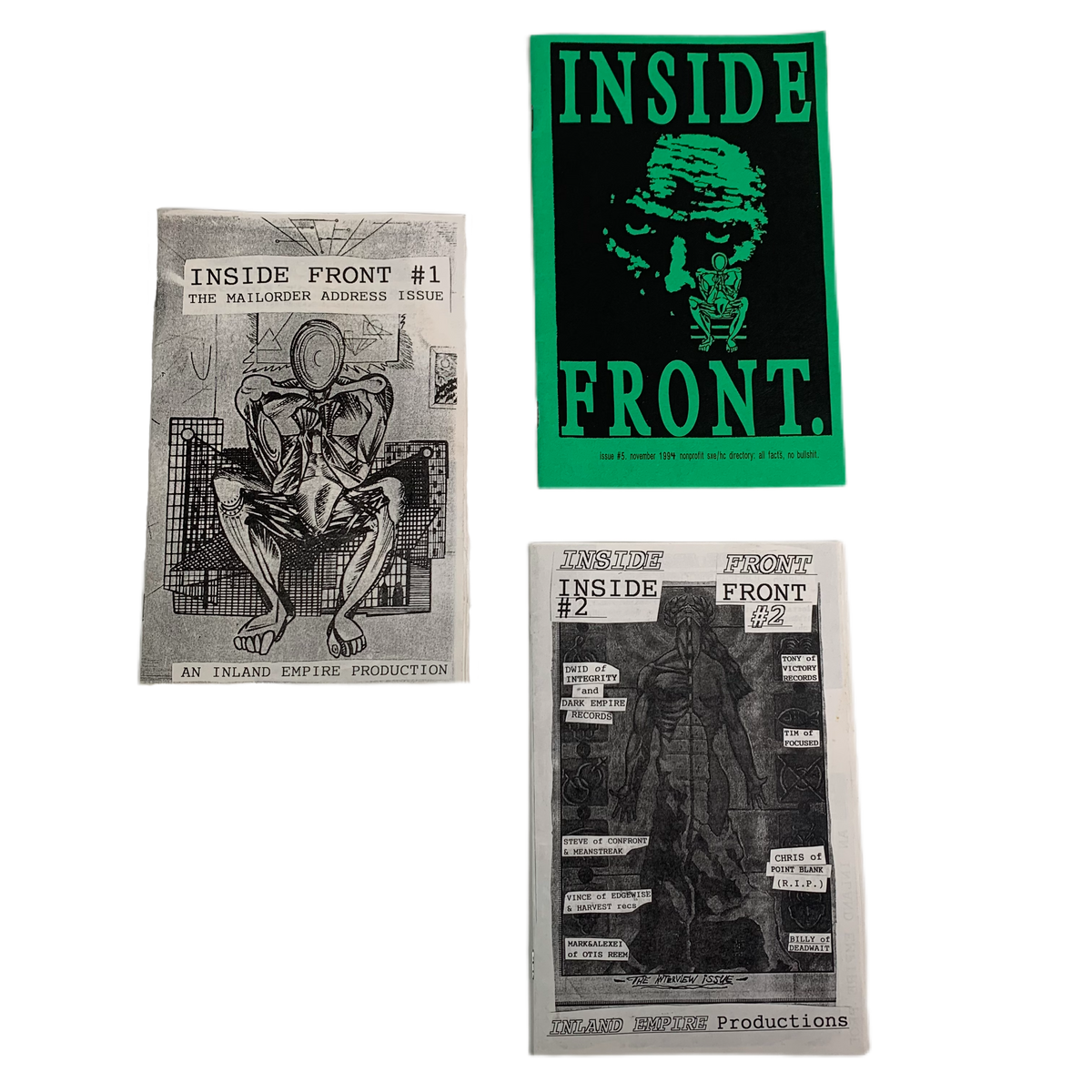 Vintage Inside Front “Issues #1 #2 #5” Fanzine
