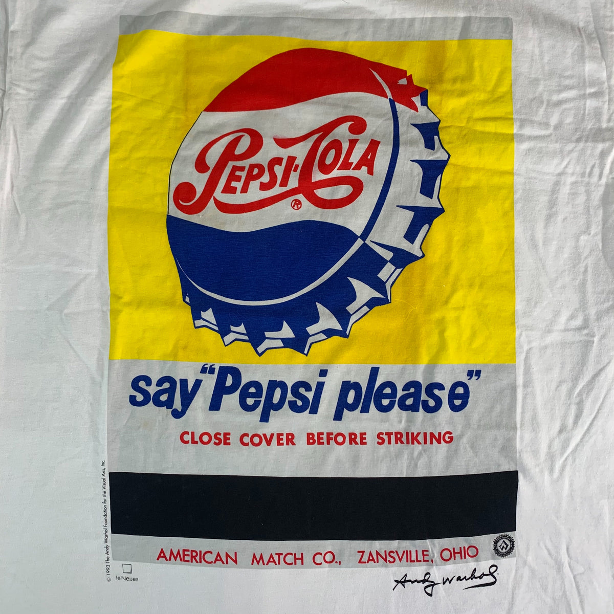 Vintage Andy Warhol &quot;Pepsi Please&quot; T-Shirt