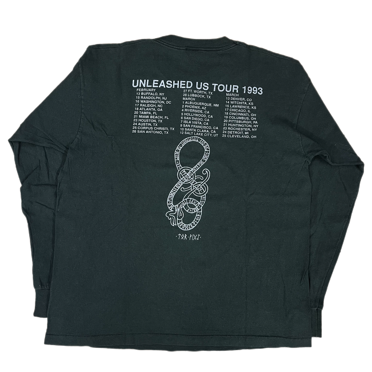 Vintage Unleashed &quot;Shadows In The Deep&quot; 1993 US Tour Long Sleeve Shirt