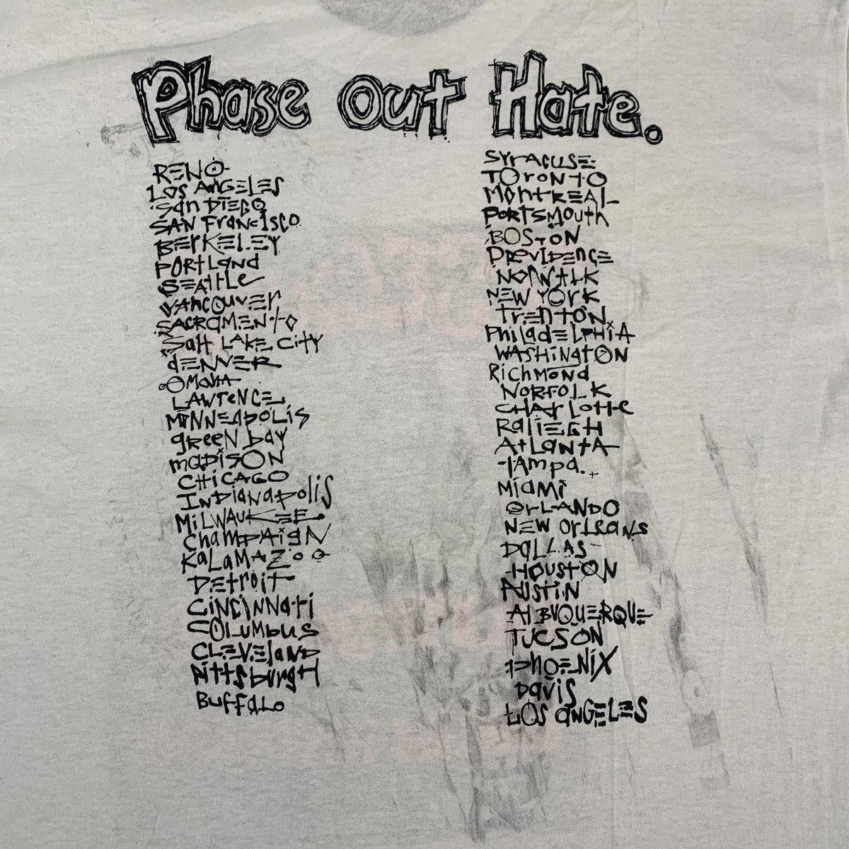 Vintage 7 Seconds &quot;Phase Out Hate&quot; T-Shirt - jointcustodydc