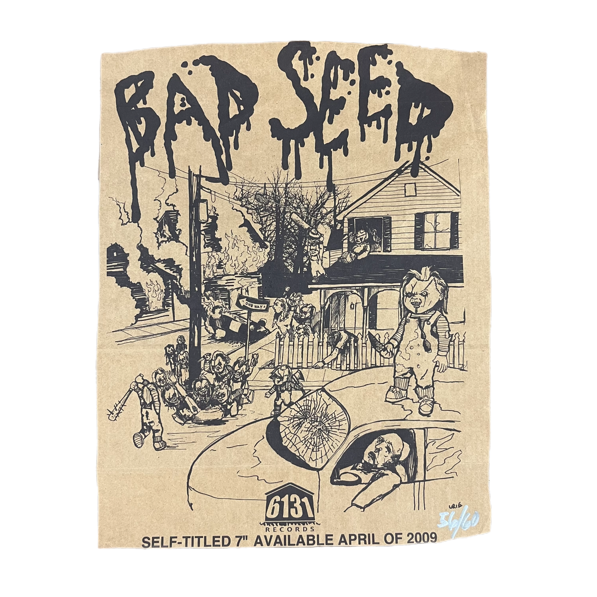 Bad Seed &quot;Self-Titled&quot; #56/60 Paper Bag Promo Poster