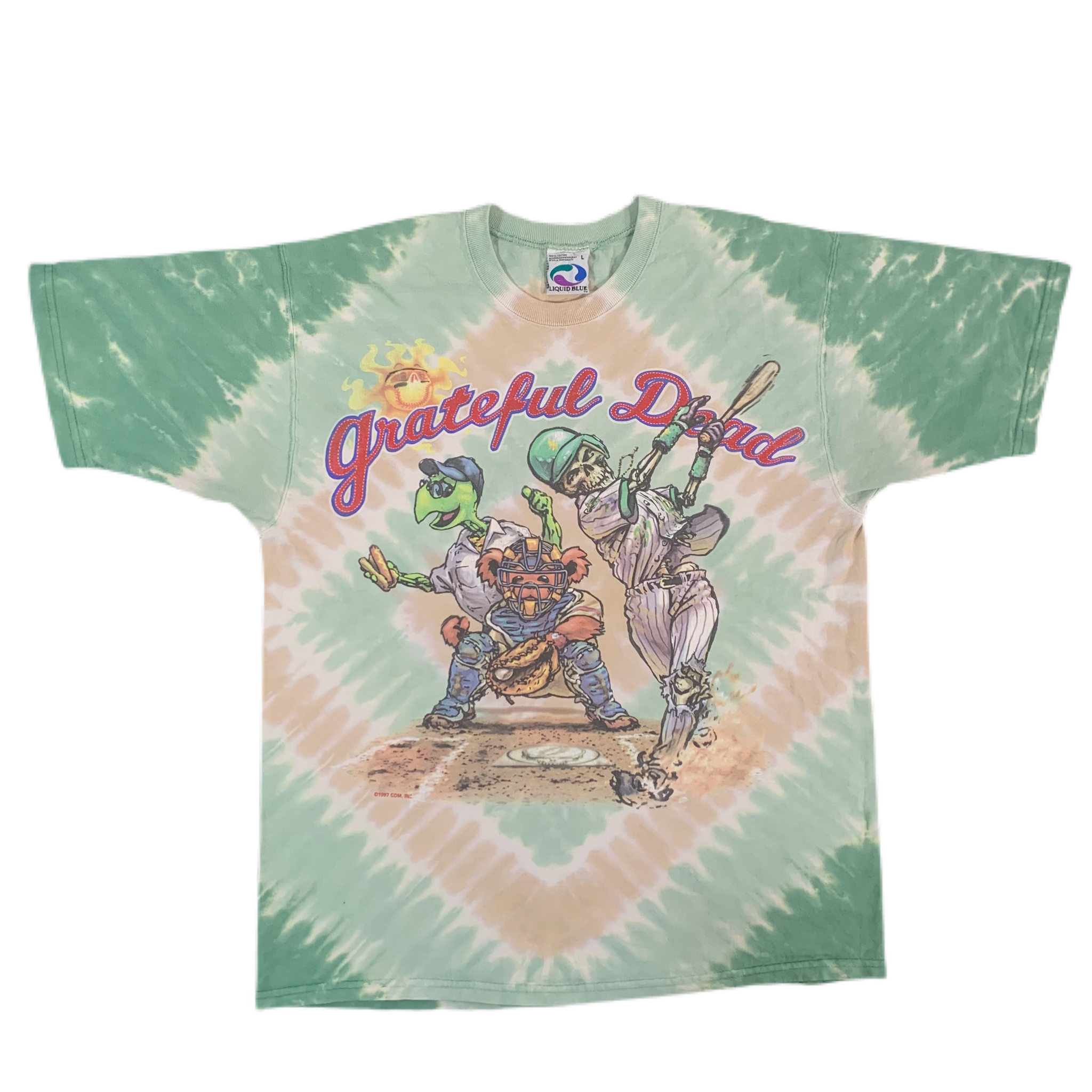 T-shirt Grateful Dead X Texas Rangers – "Steal Your Base" – M E XXL – Liquid Blue - Foto 4