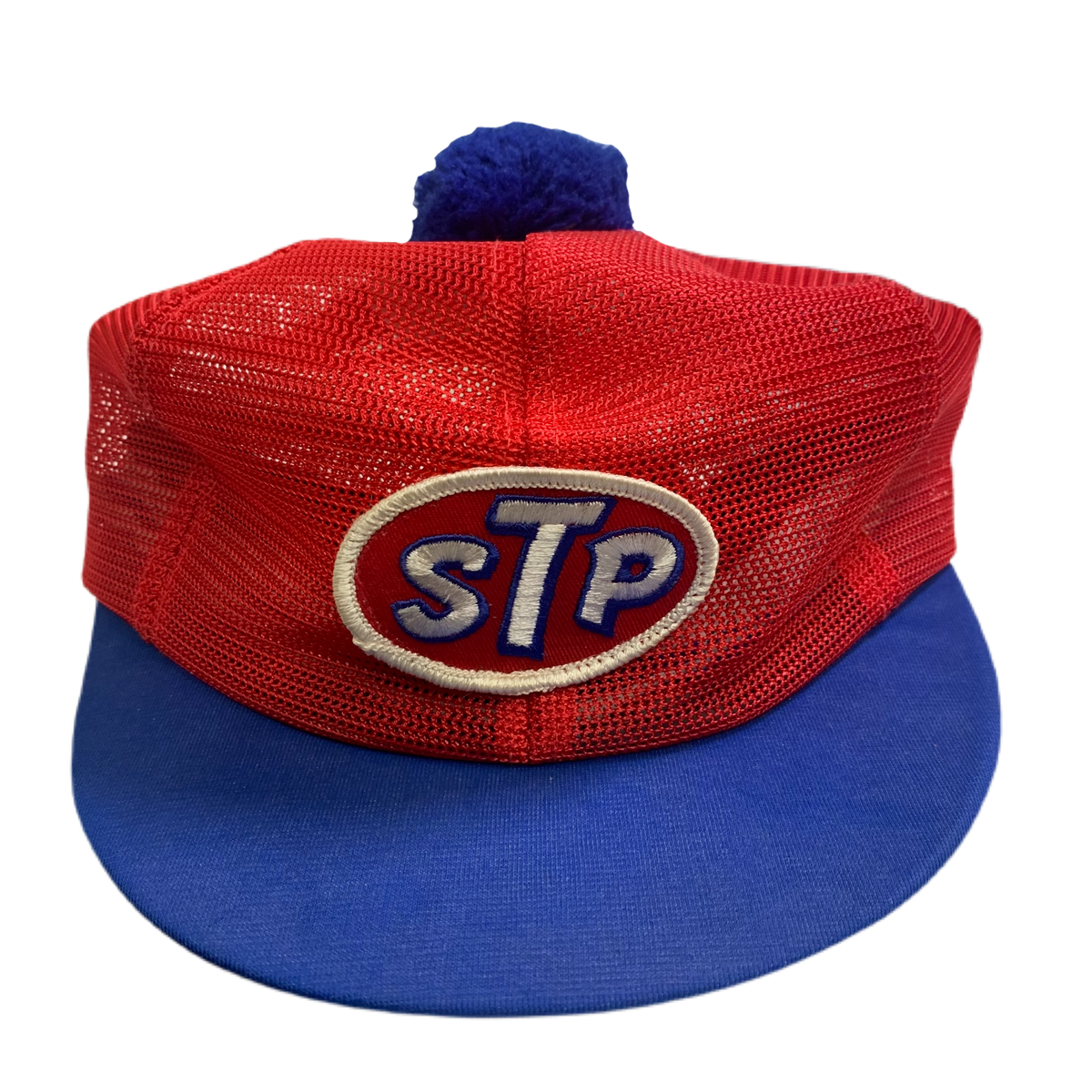 Vintage STP &quot;Pom&quot; Short Brim Trucker Hat