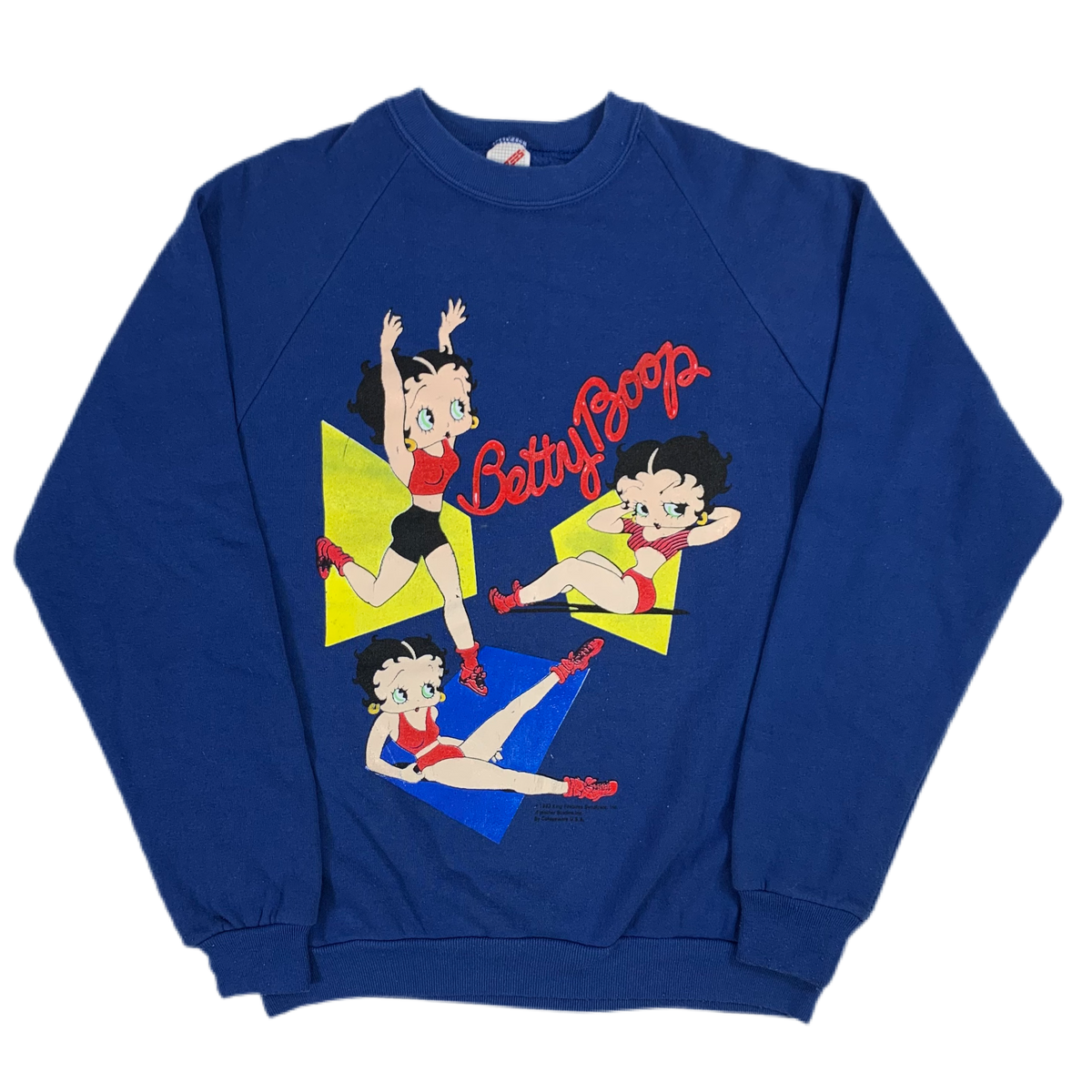 Vintage Betty Boop &quot;Fleischer Studios&quot; Raglan Sweatshirt