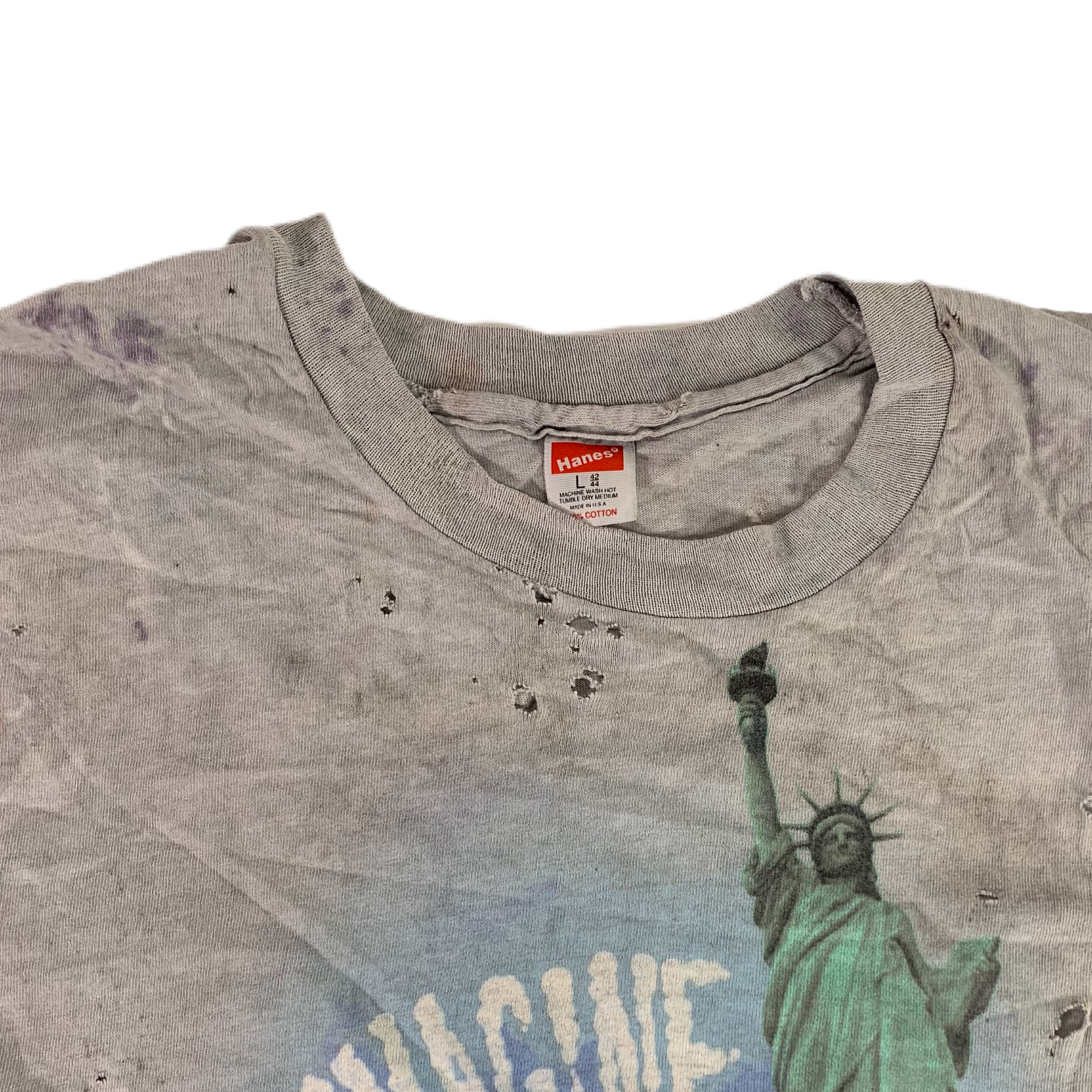 John Lennon T-Shirt Vintage Ringer Tee New York City Imagine The