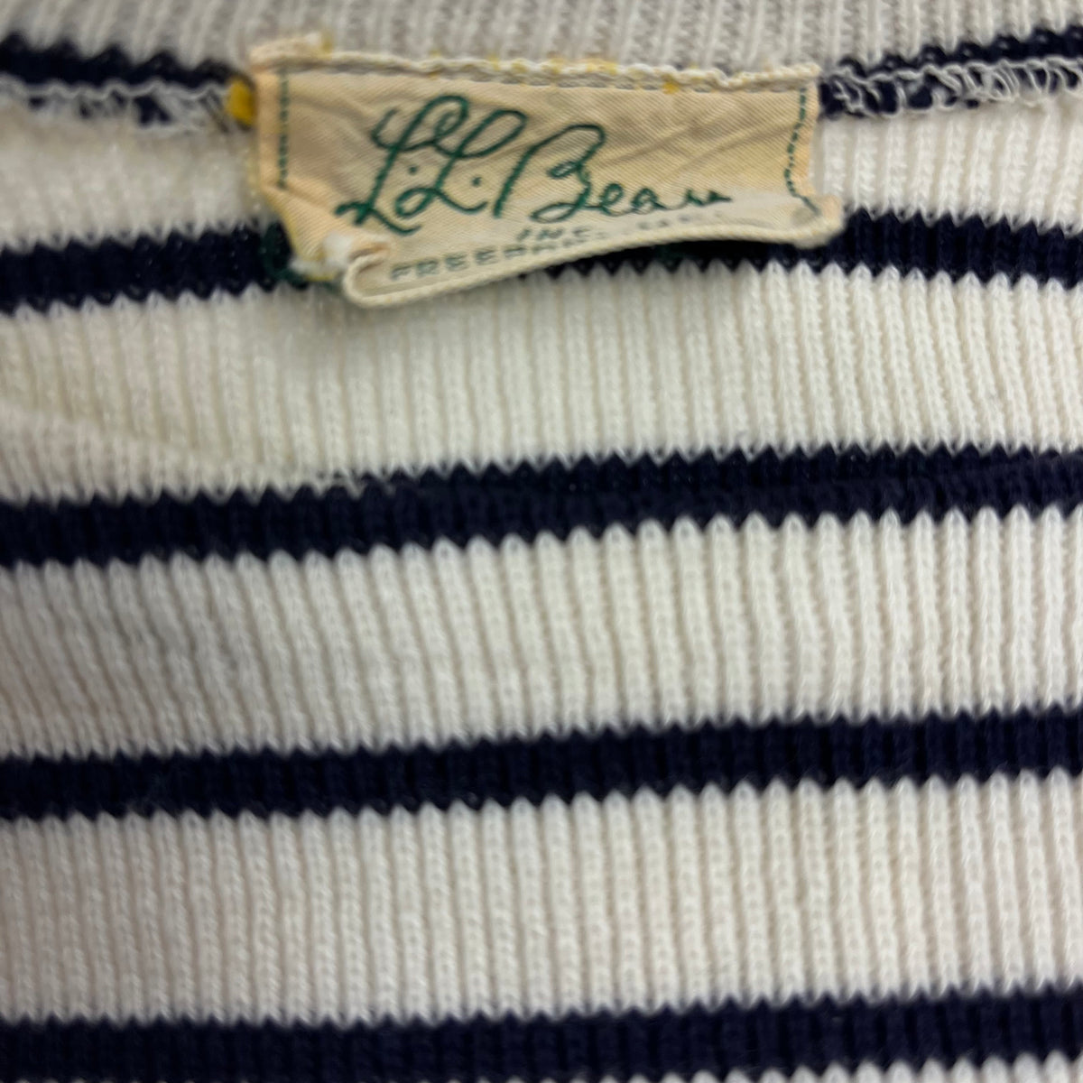 Vintage L.L. Bean &quot;Script Label&quot; Striped Sweater