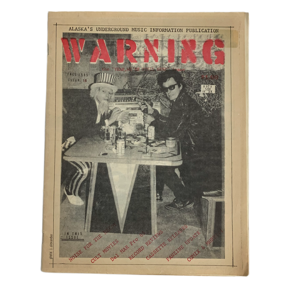 Vintage Warning &quot;Issue #16&quot; Alaska&#39;s Underground Fanzine
