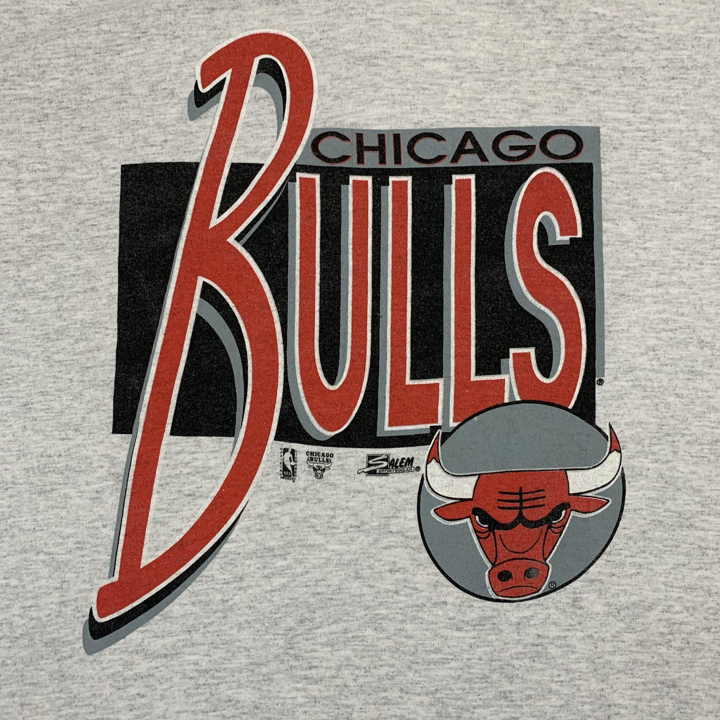 Vtg 90s Salem Sportswear Chicago Bulls Nba World Champions T-shirt