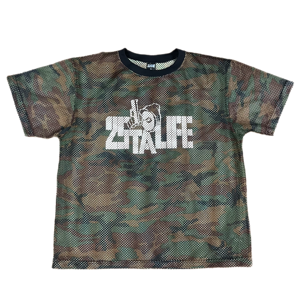 Vintage 25 Ta Life &quot;Back Ta Basics” Mesh Camouflage Jersey