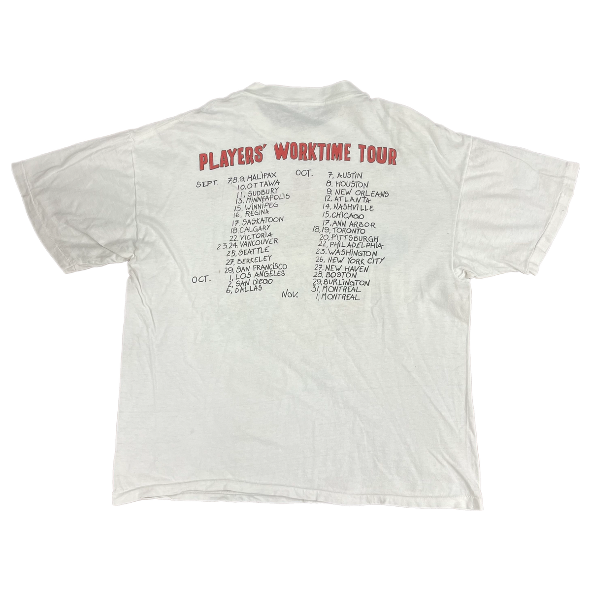 Vintage Billy Bragg &quot;Workers Playtime&quot; Go! Discs Tour T-Shirt