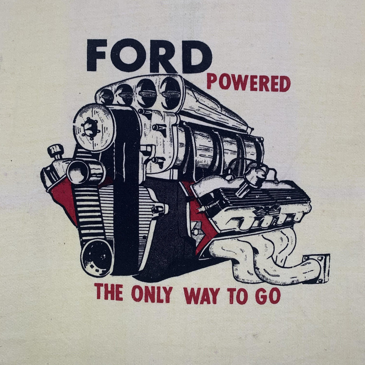 Vintage Ford Motor Company &quot;Ford Powered&quot; Lace Up Collar Shirt - jointcustodydc