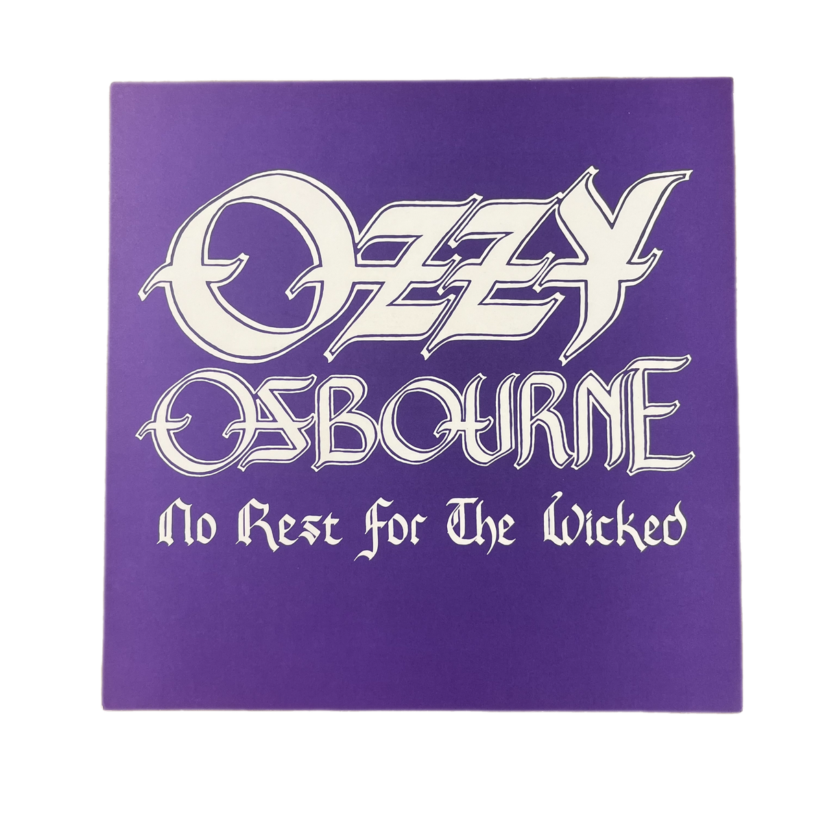 Vintage Ozzy Osbourne &quot;No Rest For The Wicked&quot; Poster Flat