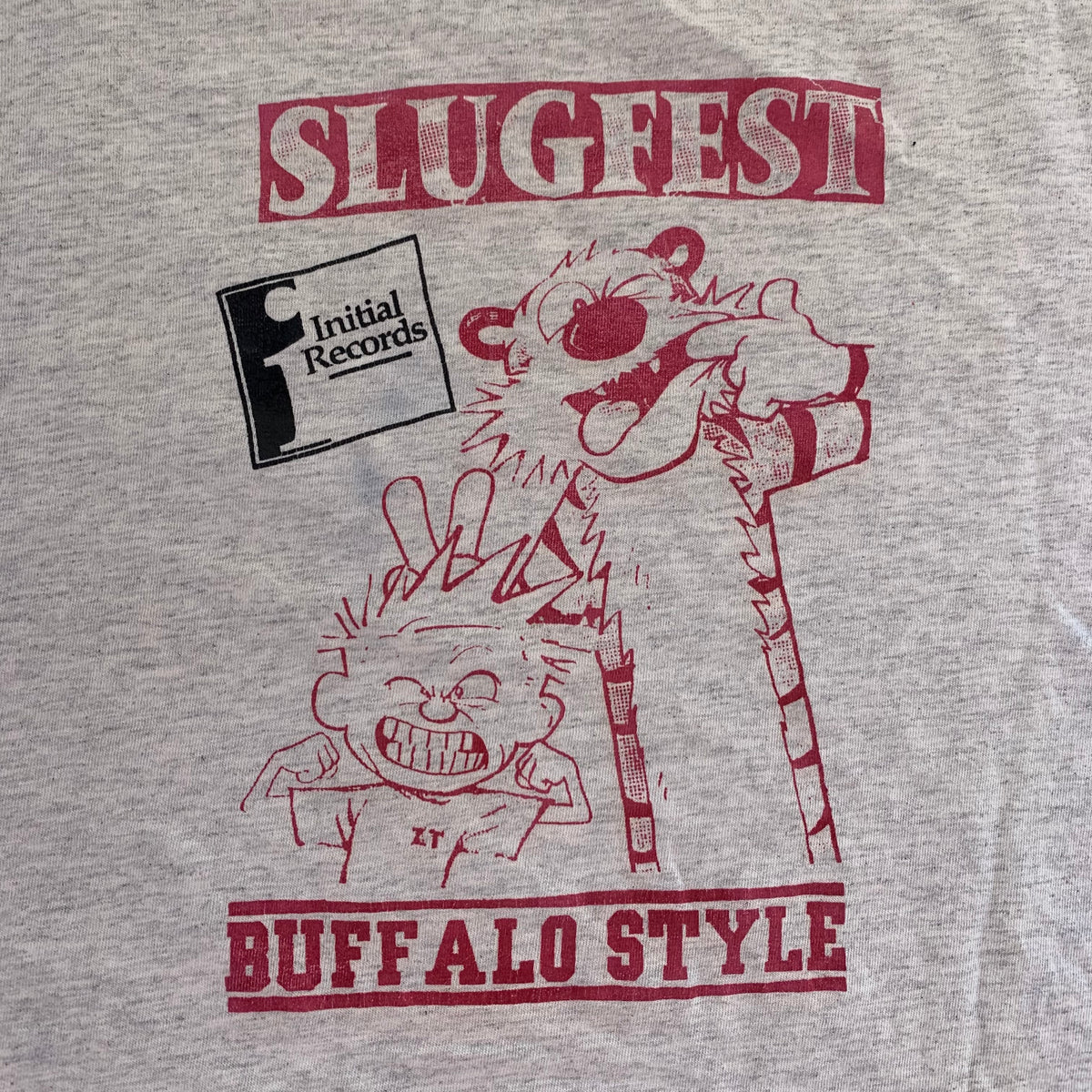 Vintage Slugfest &quot;Initial Records&quot; Buffalo Style T-Shirt