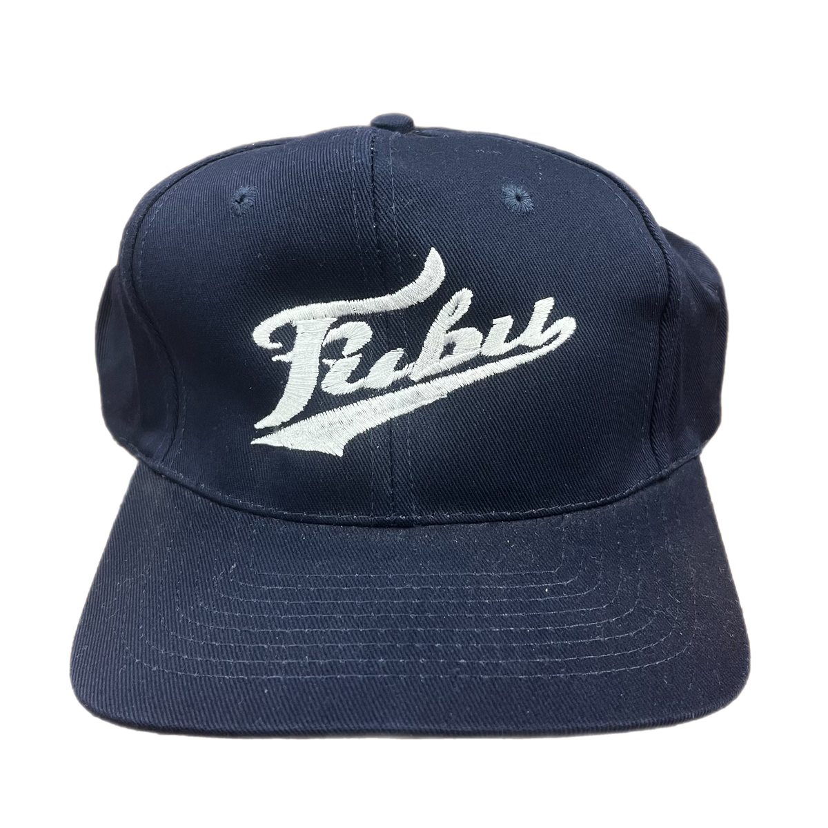 Vintage Fubu &quot;Script&quot; Navy Snapback Hat