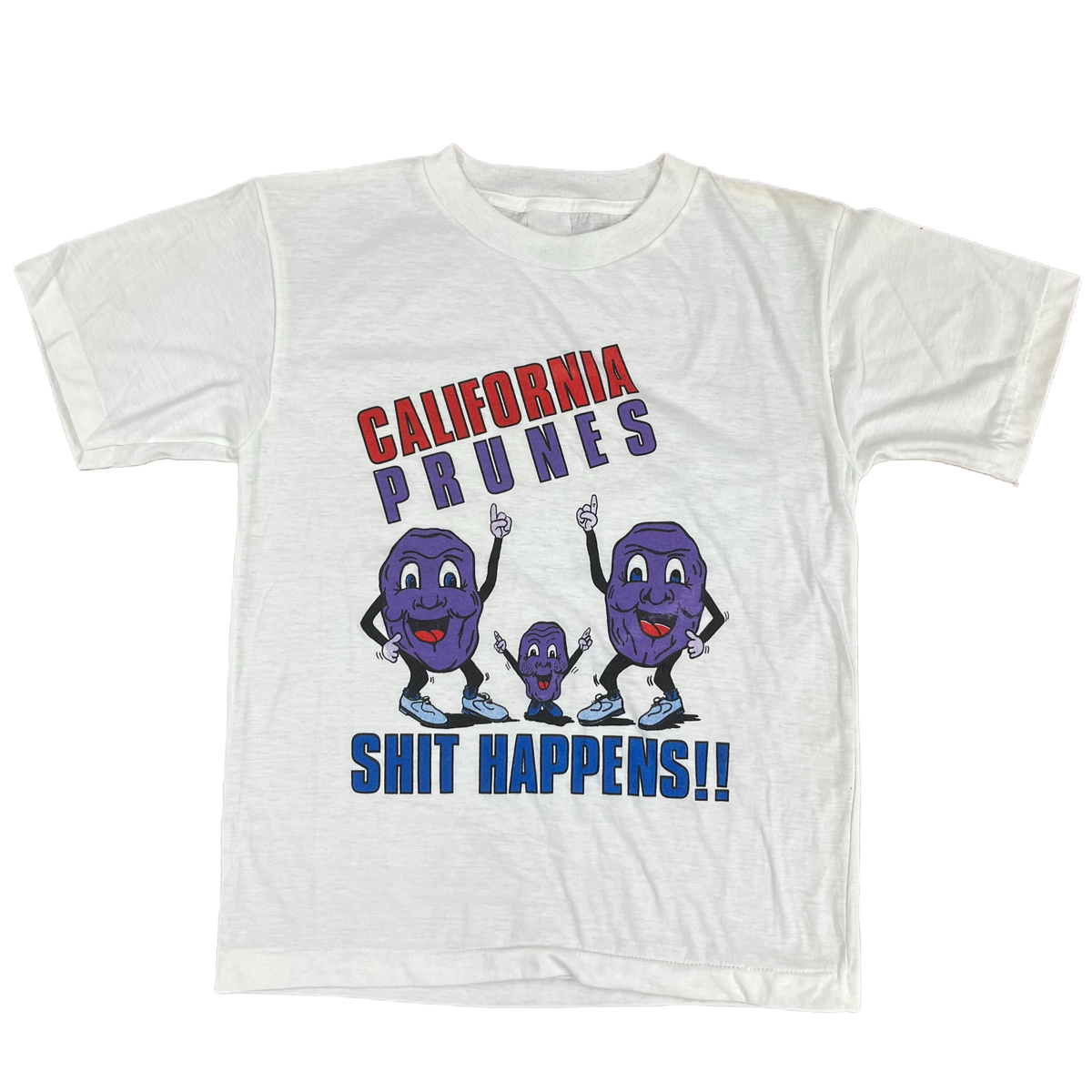 Vintage California Prunes &quot;Shit Happens!!&quot; T-Shirt
