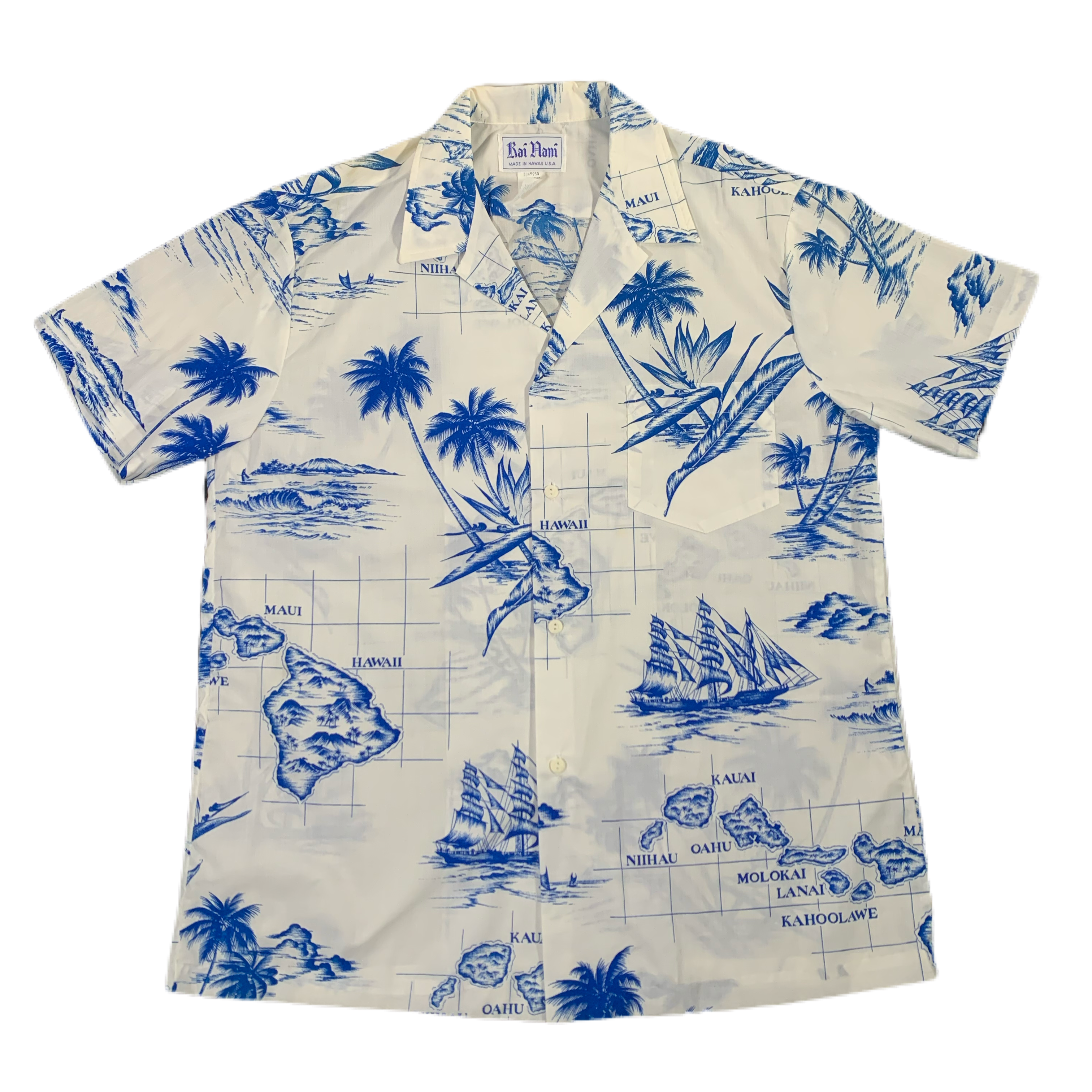Vintage Kai Nani Open Collar “Hawaiian” Shirt